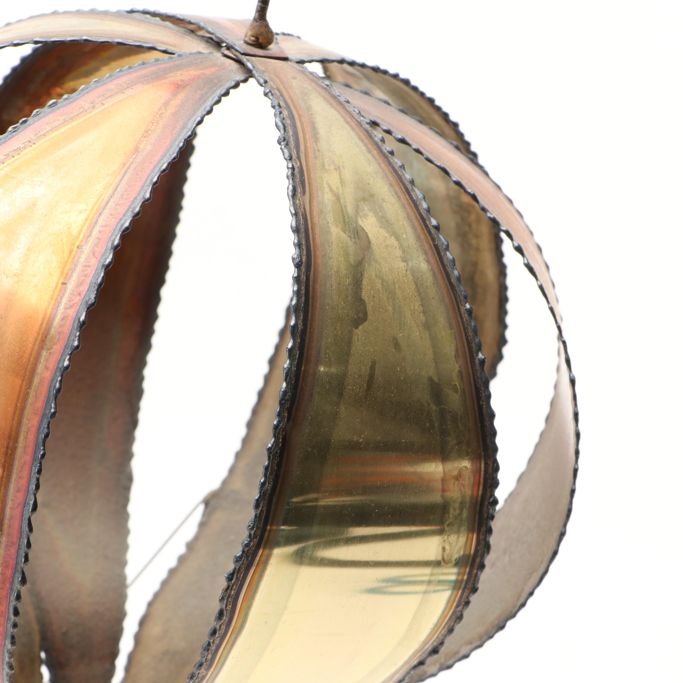 John DeMott Brass and Copper Hot Air Balloon Sculpture