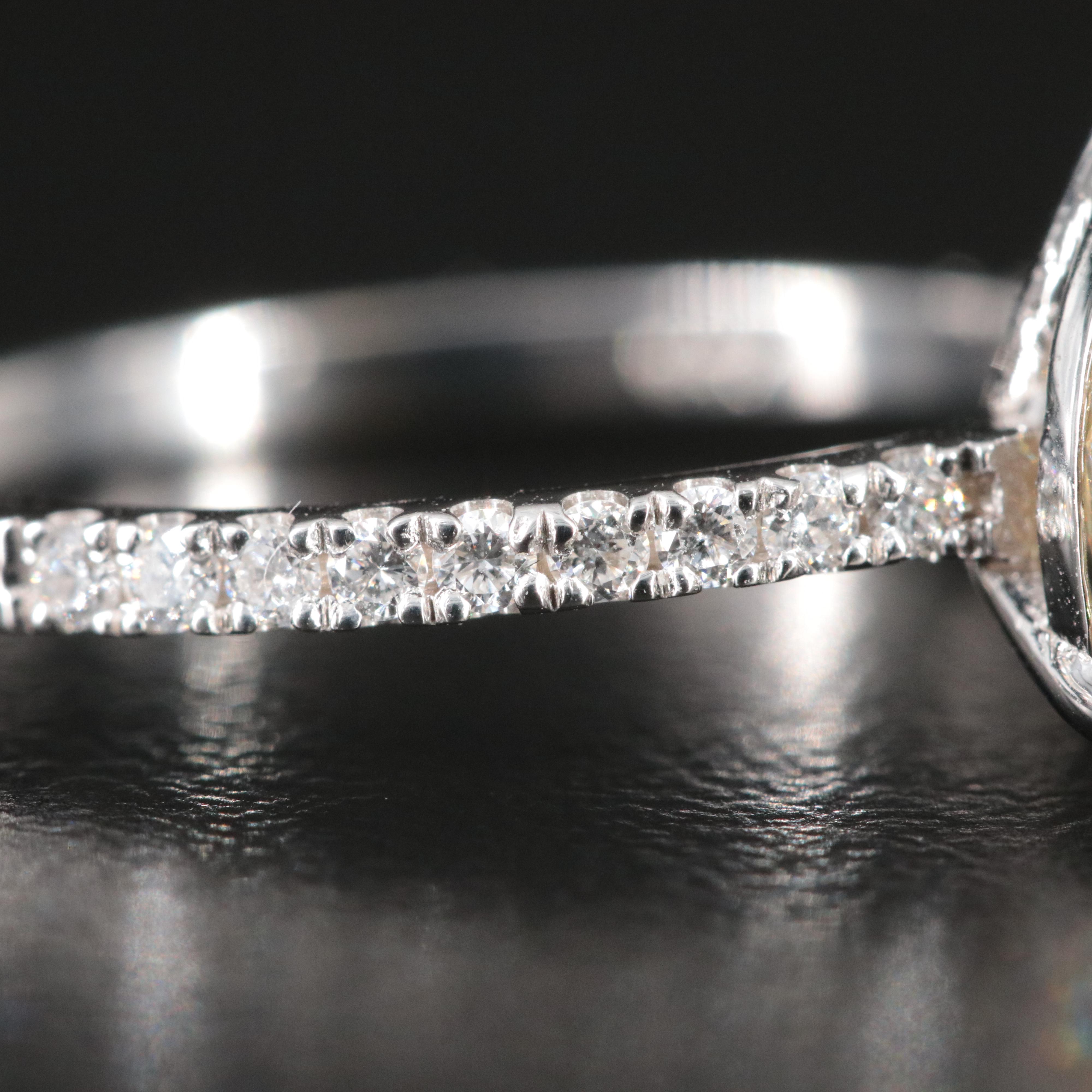 18K 1.78 CTW Lab Grown Diamond Ring with IGI Report and Fancy Yellow Center