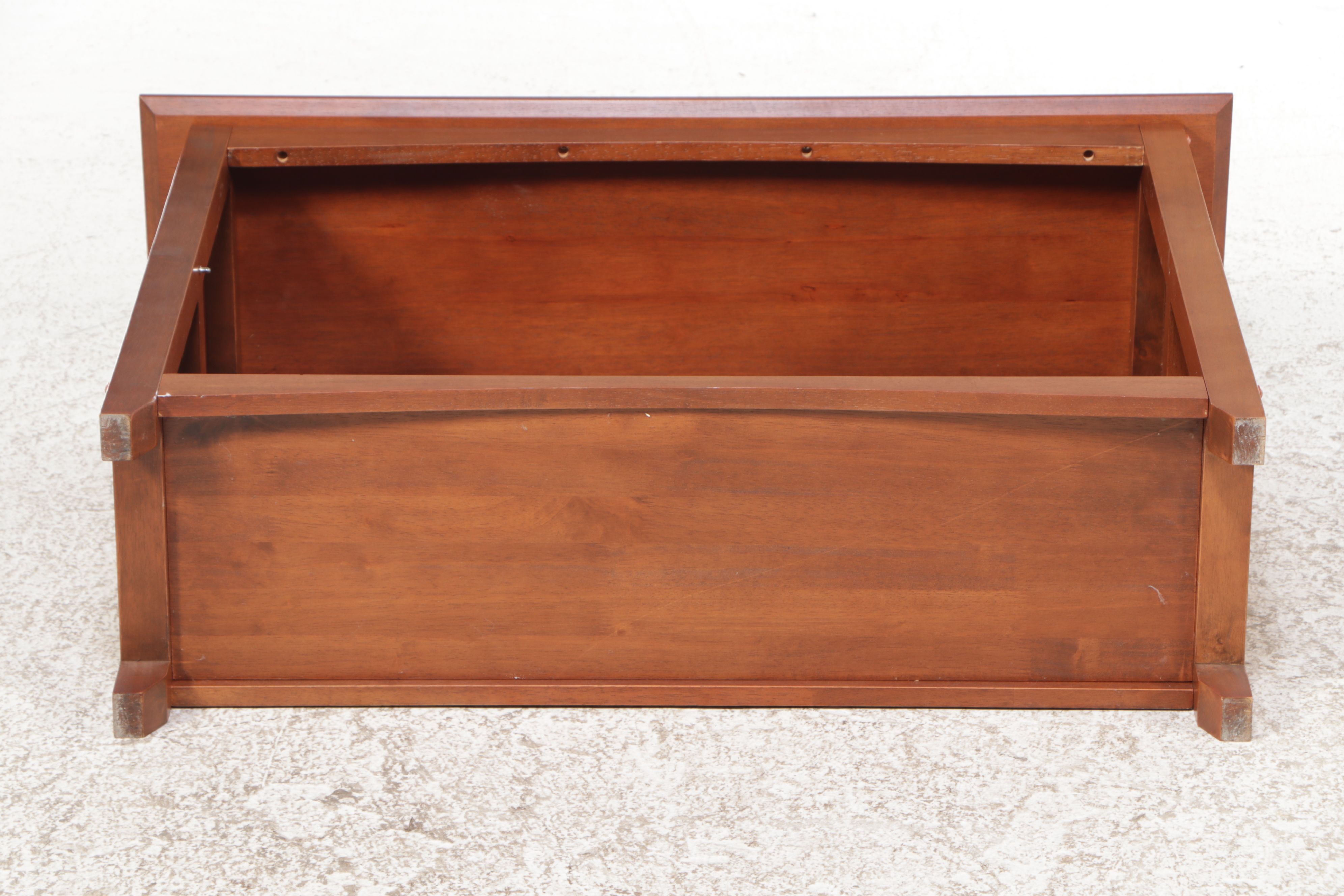 Shaker Style Walnut Two-Shelf Bookcase