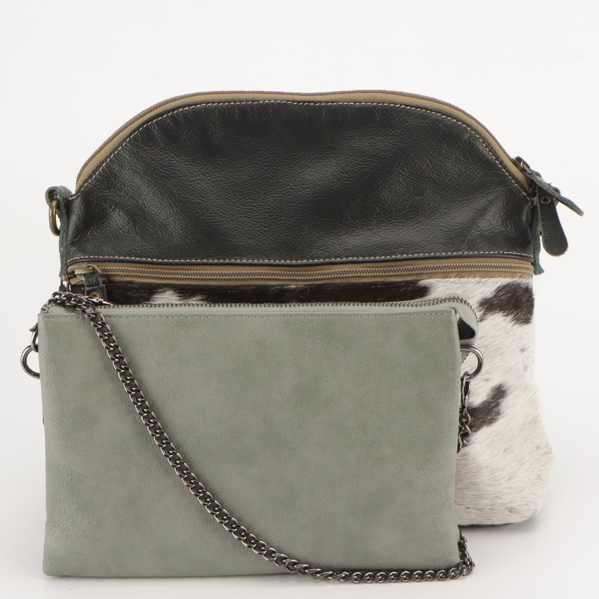 Myra Splash of Euphoria Hair-On and Jen & Co. Izzy Chain Vegan Leather Crossbody