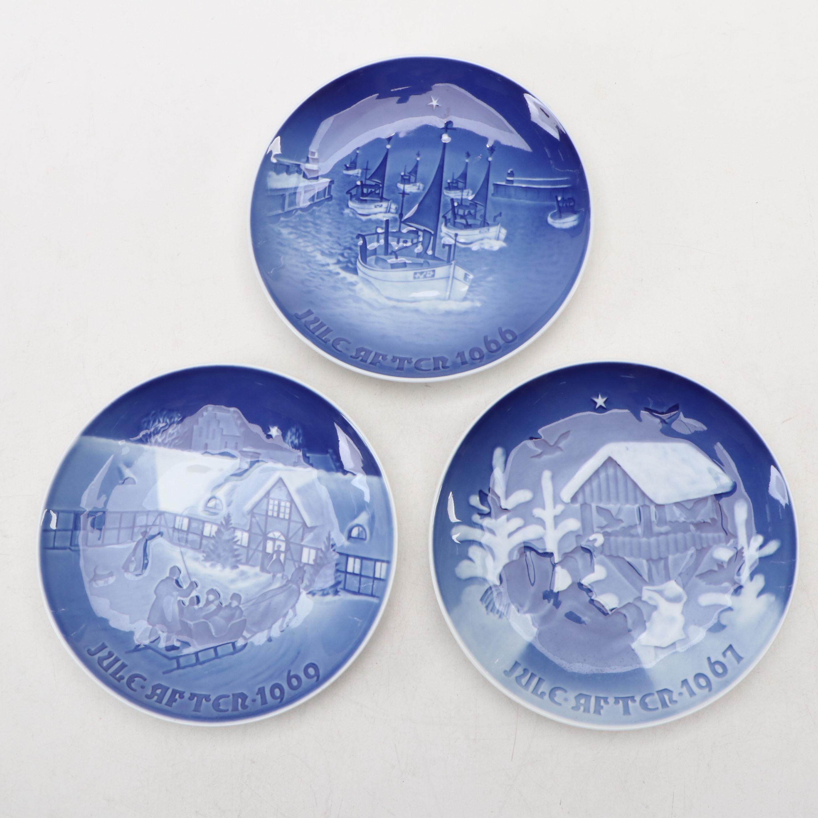 Bing & Grøndahl Blue and White Porcelain Annual Christmas Plates