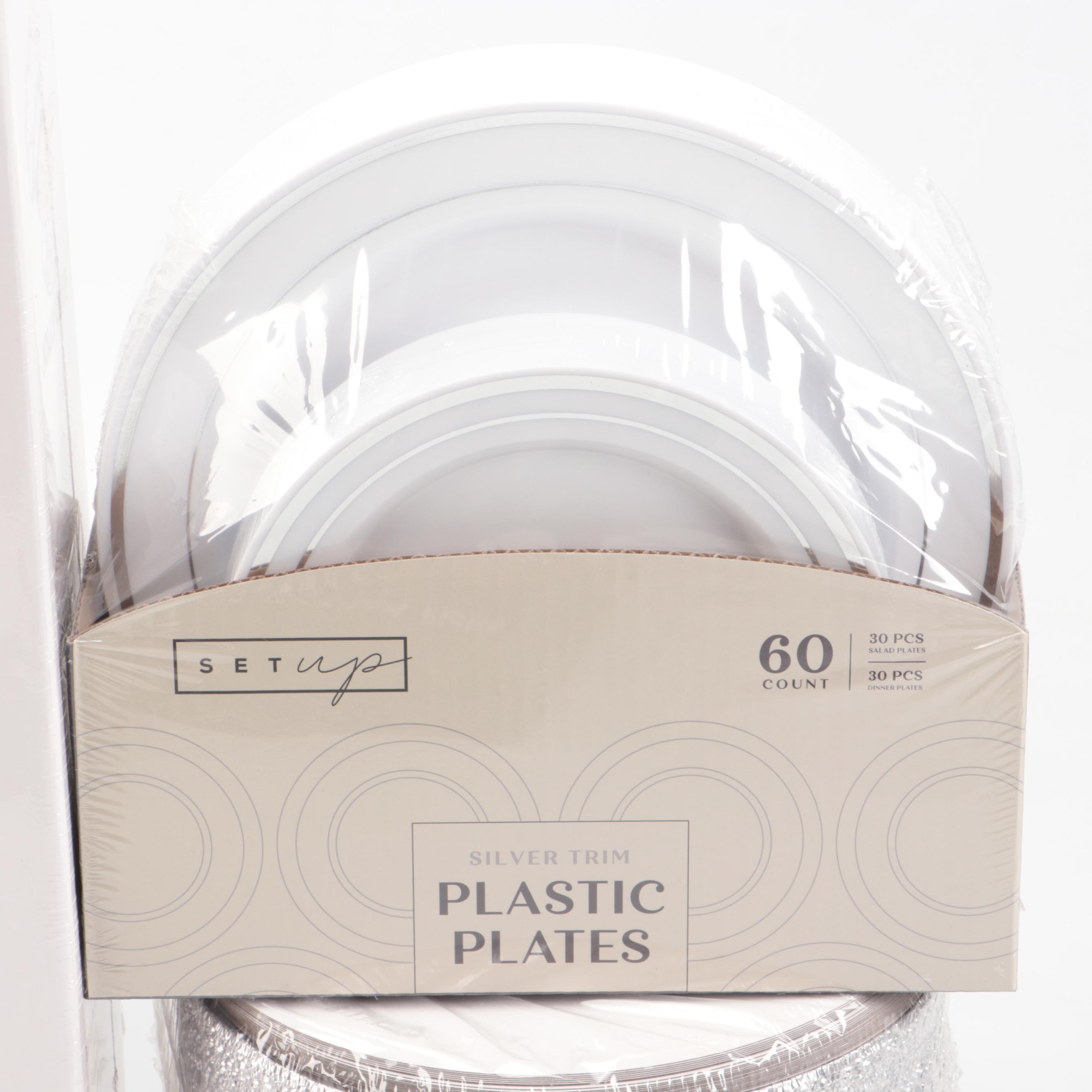Disposable Plates with Other Party Supplies