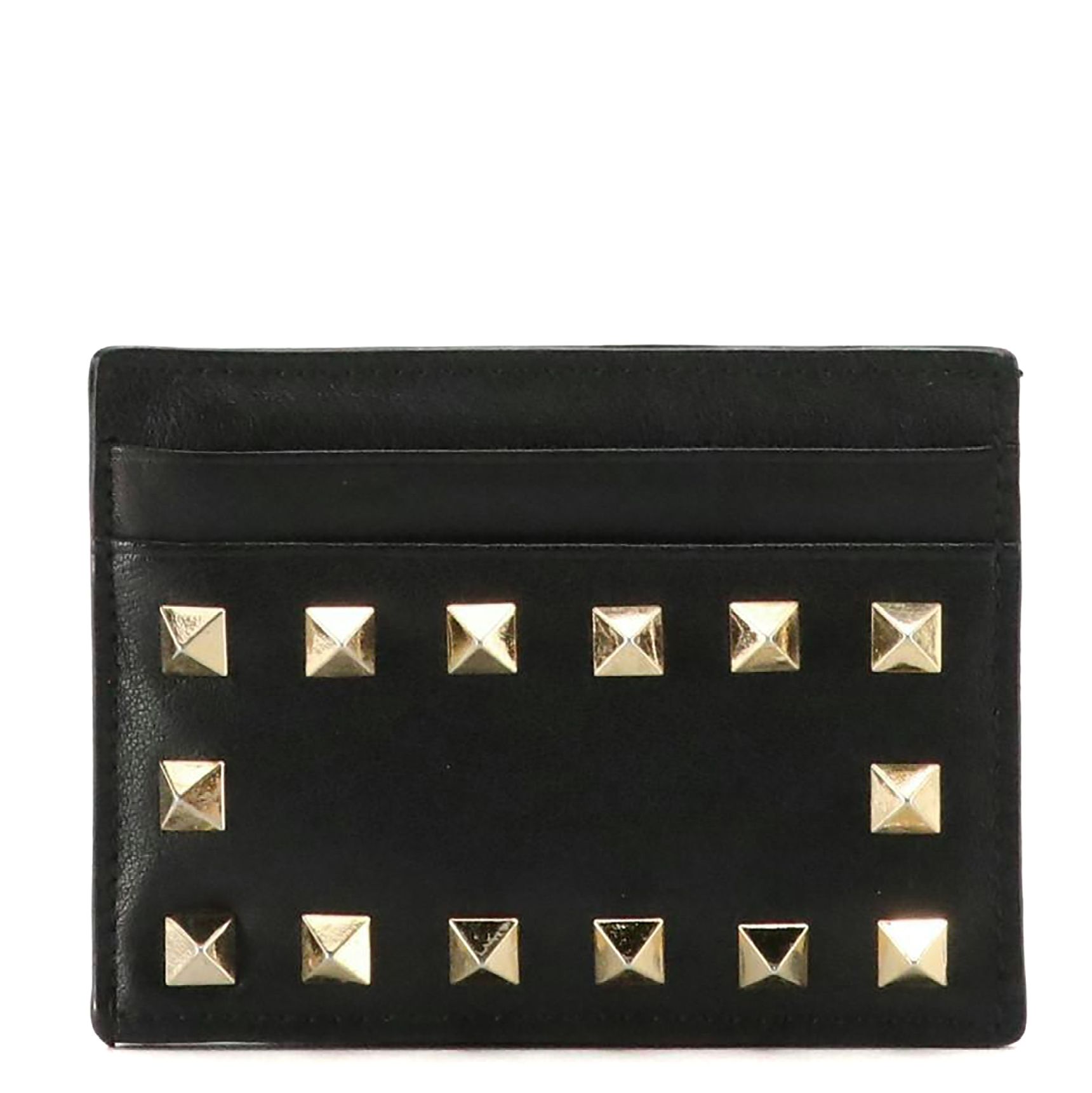 Valentino Garavani Rockstud Card Case in Calfskin Leather