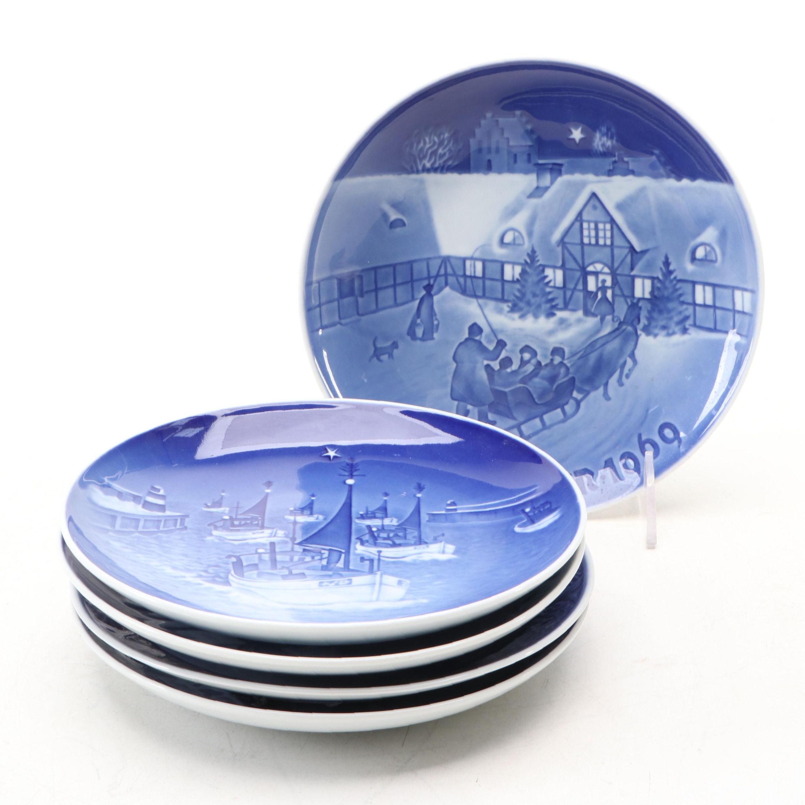 Bing & Grøndahl Blue and White Porcelain Annual Christmas Plates