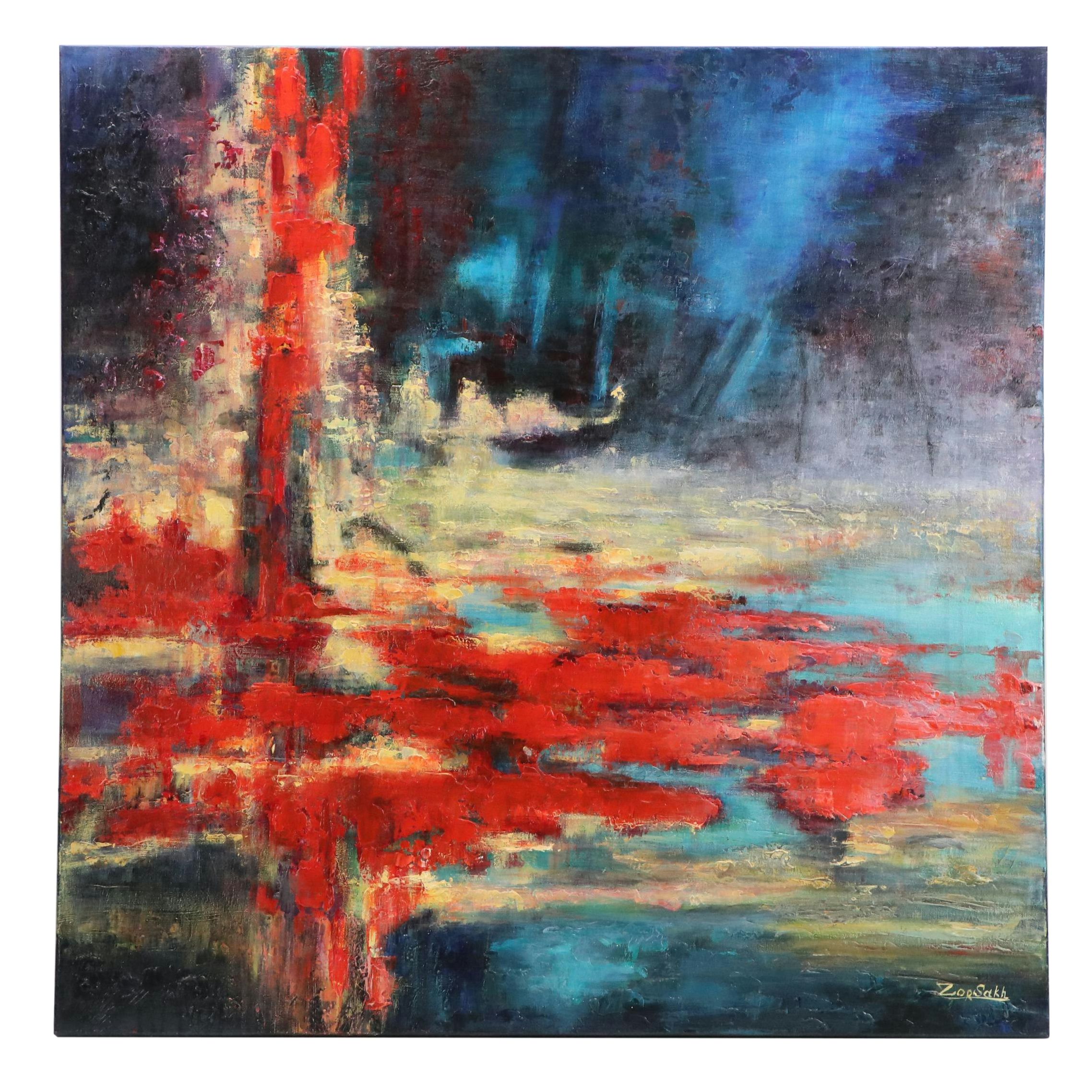 Abstract Acrylic Painting, 21st Century