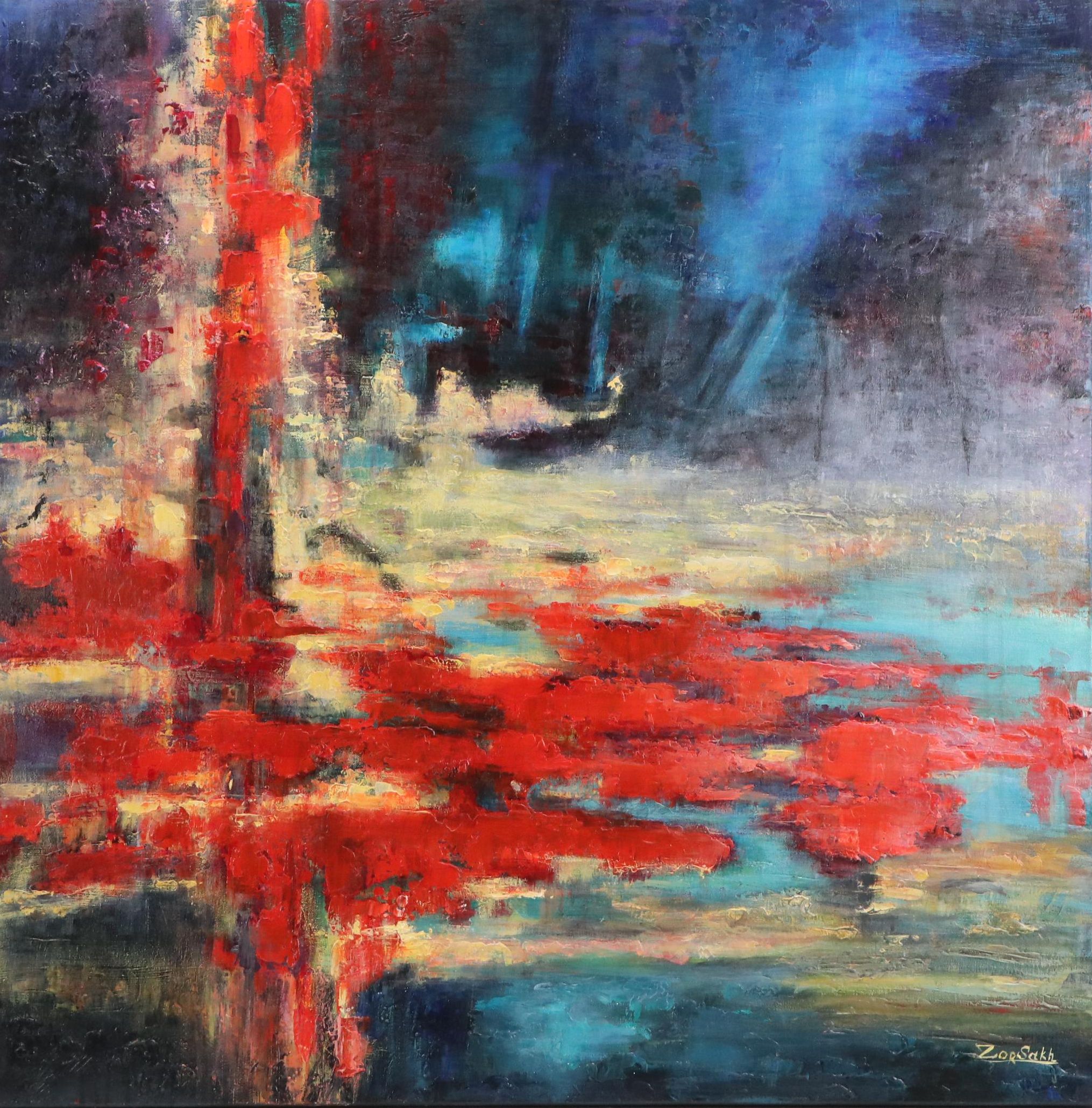 Abstract Acrylic Painting, 21st Century