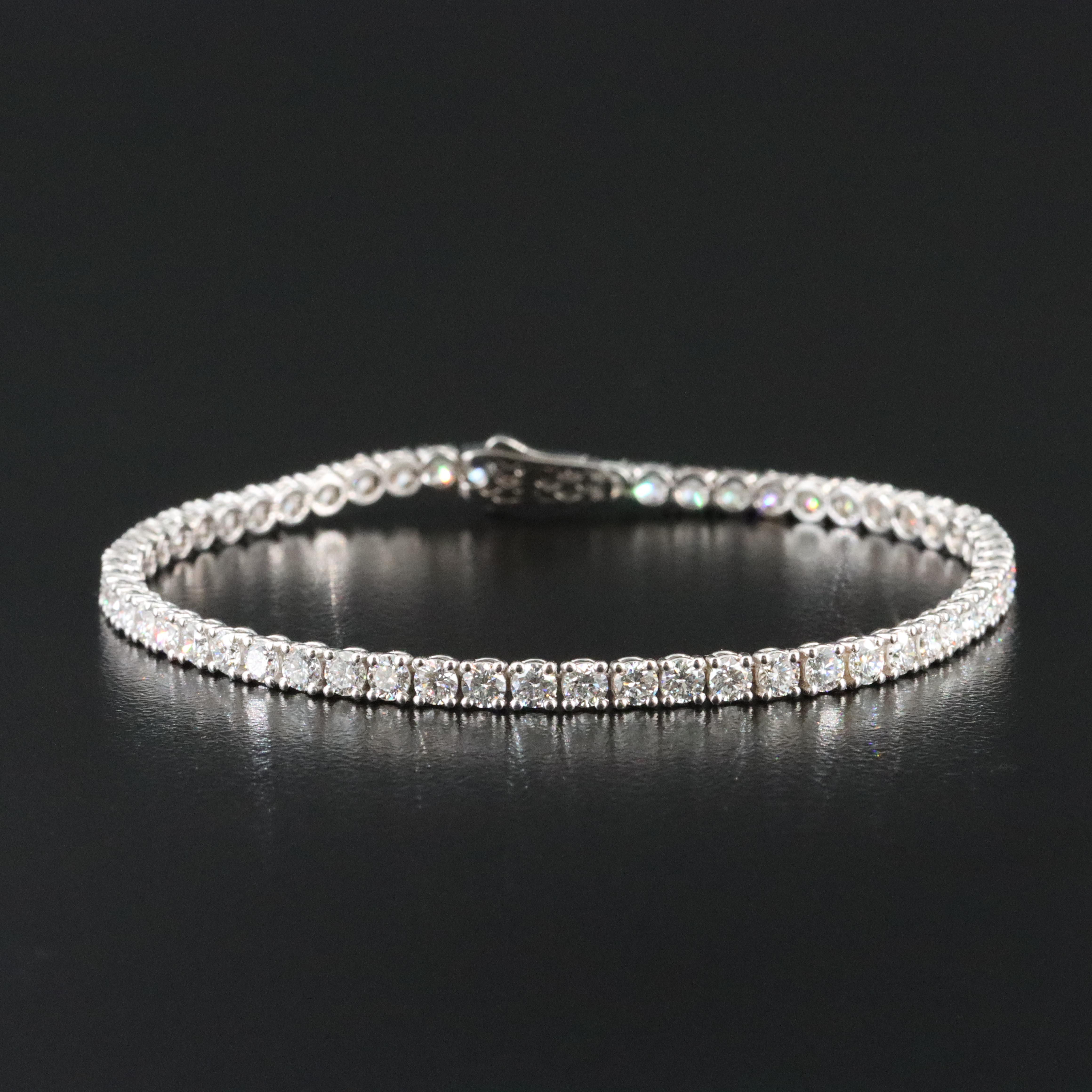 14K 4.70 CTW Lab Grown Diamond Bracelet with IGI Jewelry Report