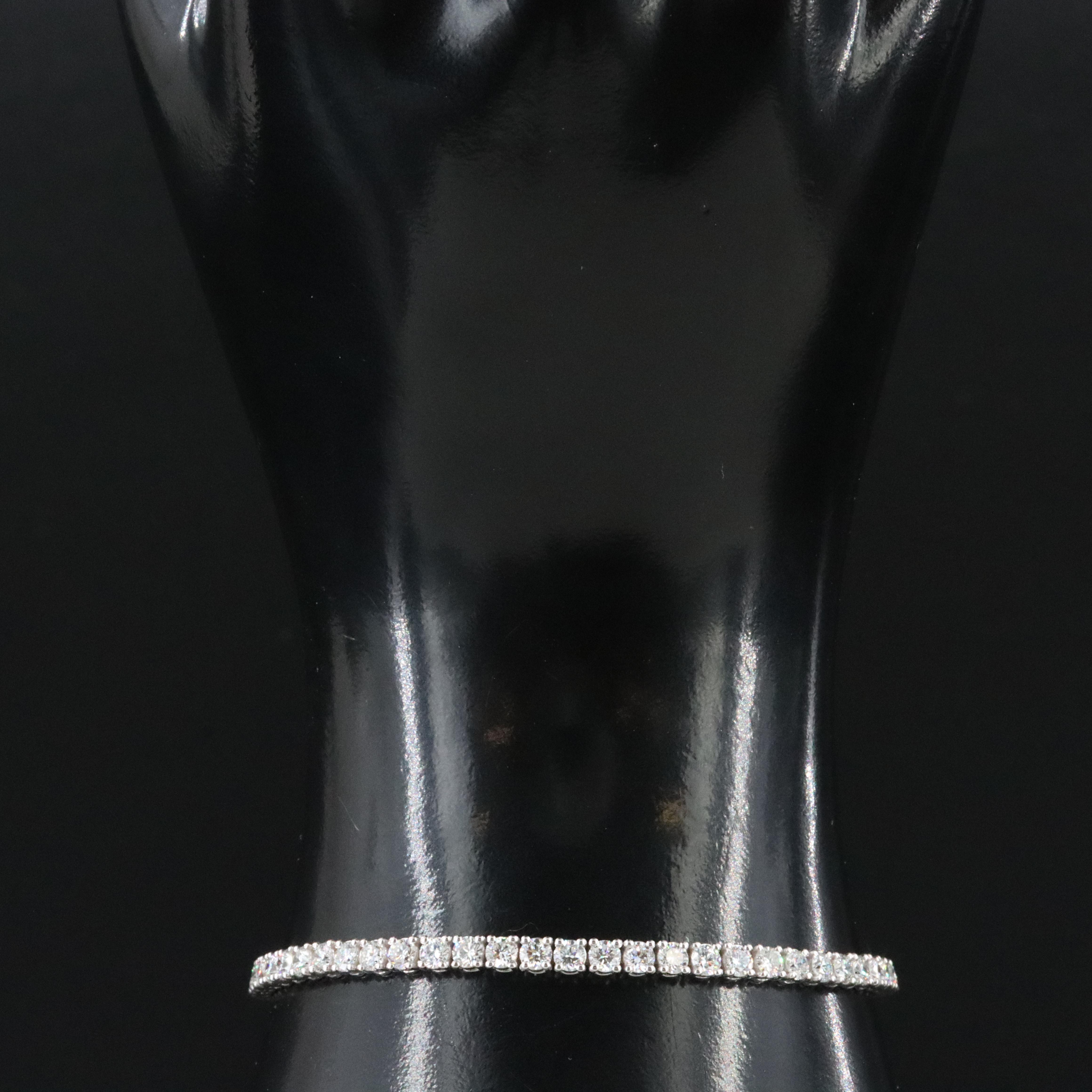 14K 4.70 CTW Lab Grown Diamond Bracelet with IGI Jewelry Report