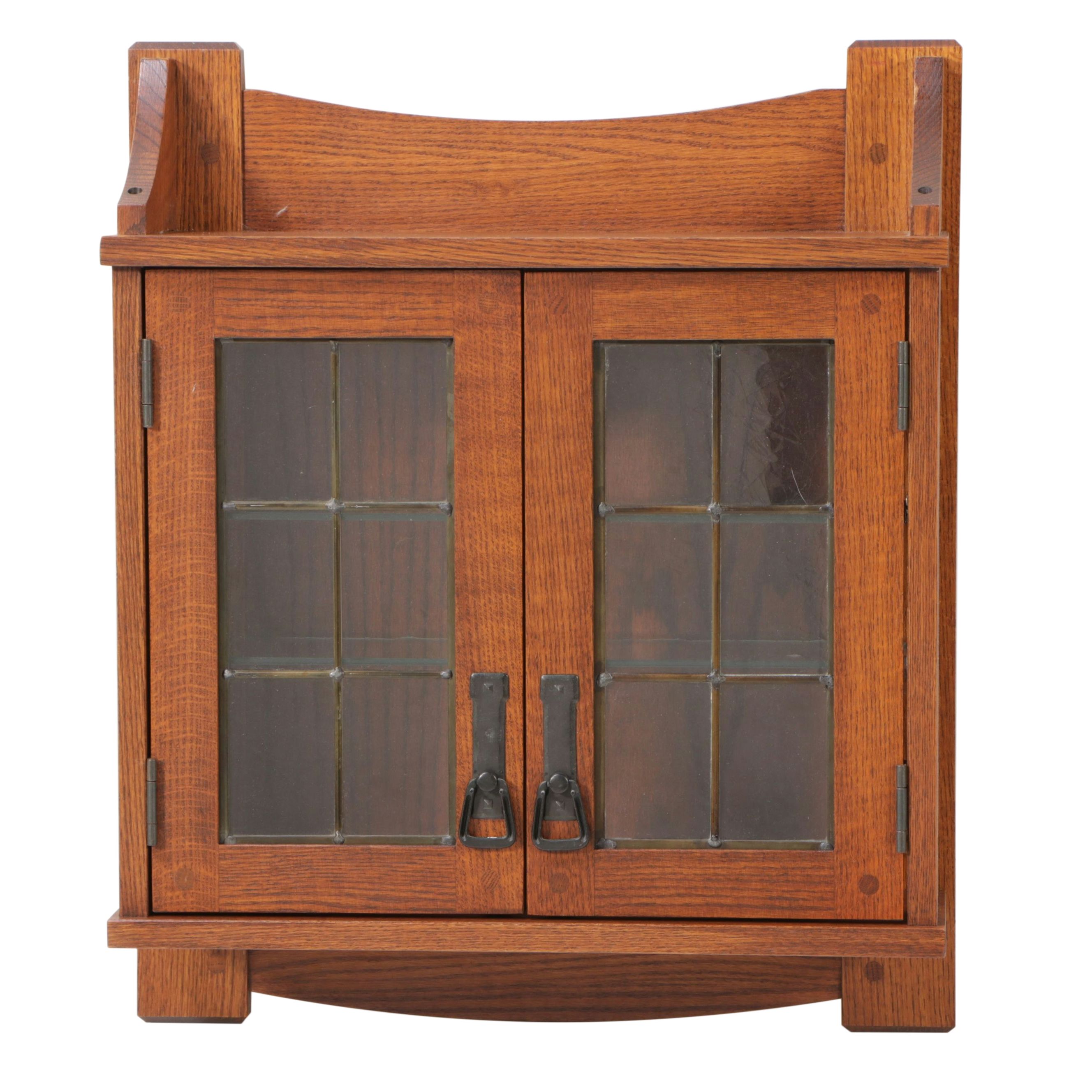 Arts & Crafts Style Oak Wall Cupboard