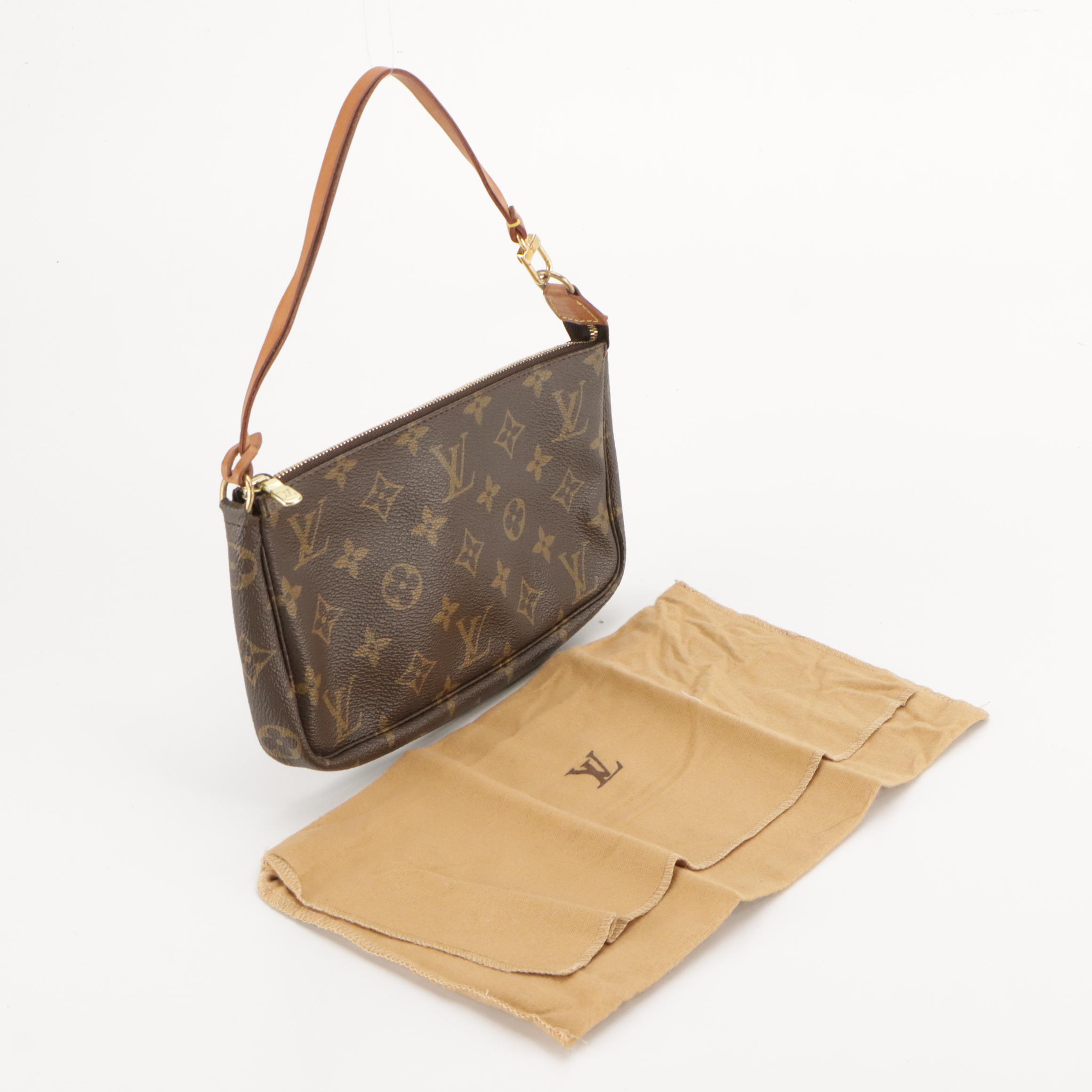 Louis Vuitton Zip Pochette in Monogram Canvas and Leather