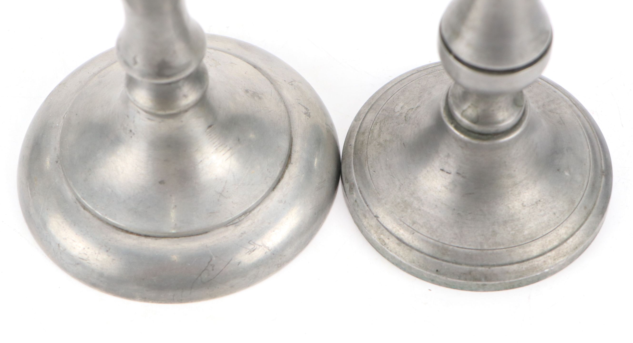 Colonial Style Royal Holland and Other Pewter Candle Holders