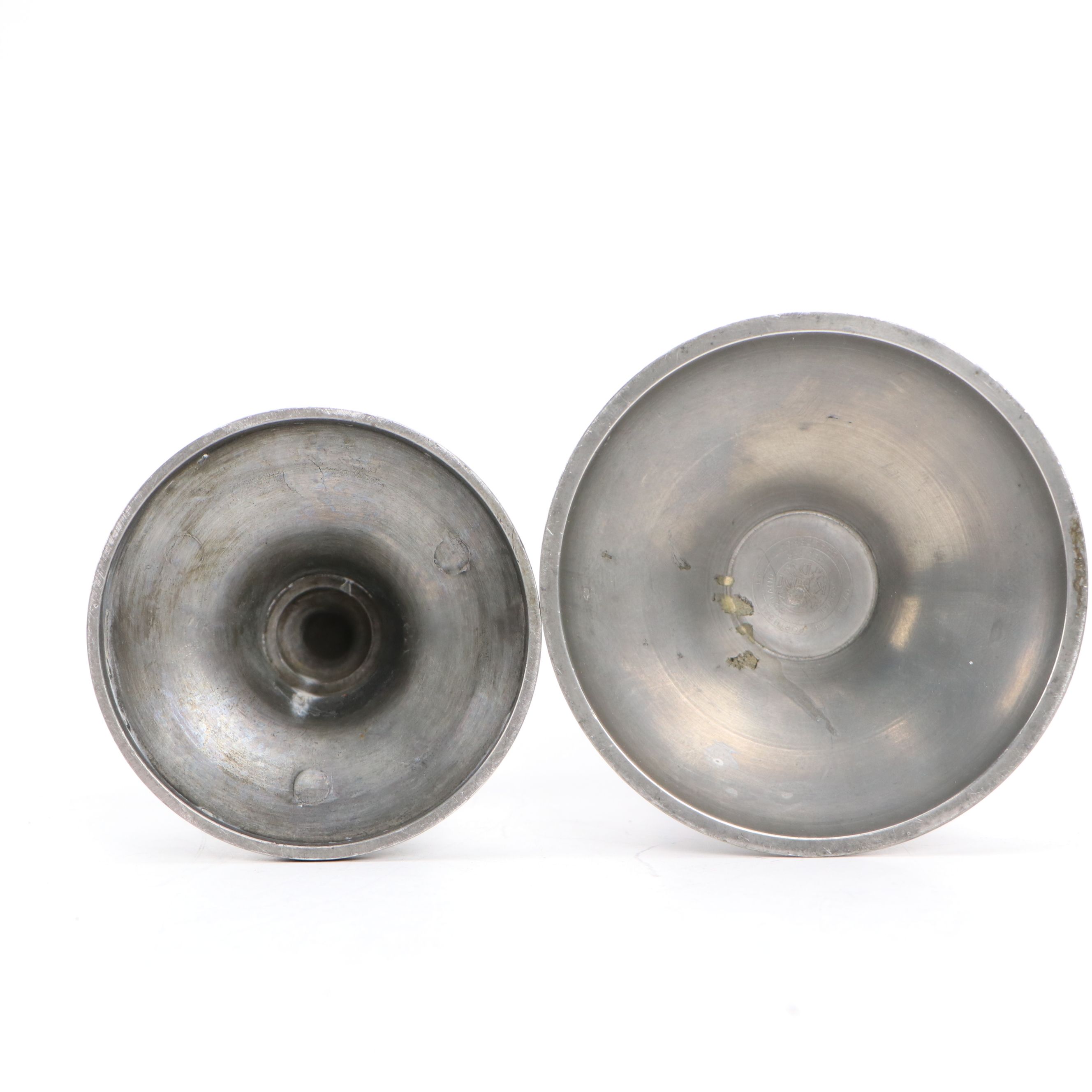 Colonial Style Royal Holland and Other Pewter Candle Holders