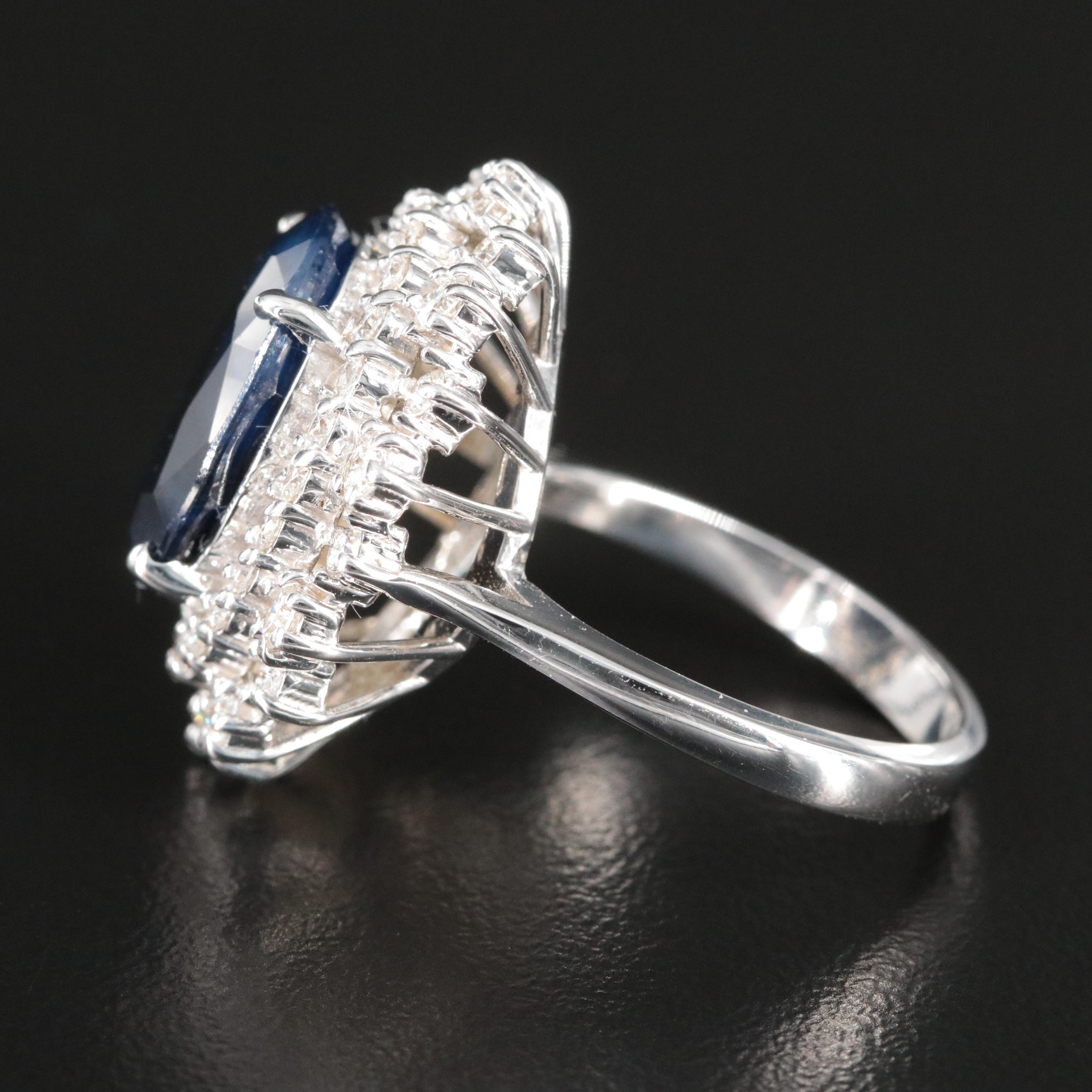 14K 7.95 CT Sapphire and 1.012 CTW Diamond Ring