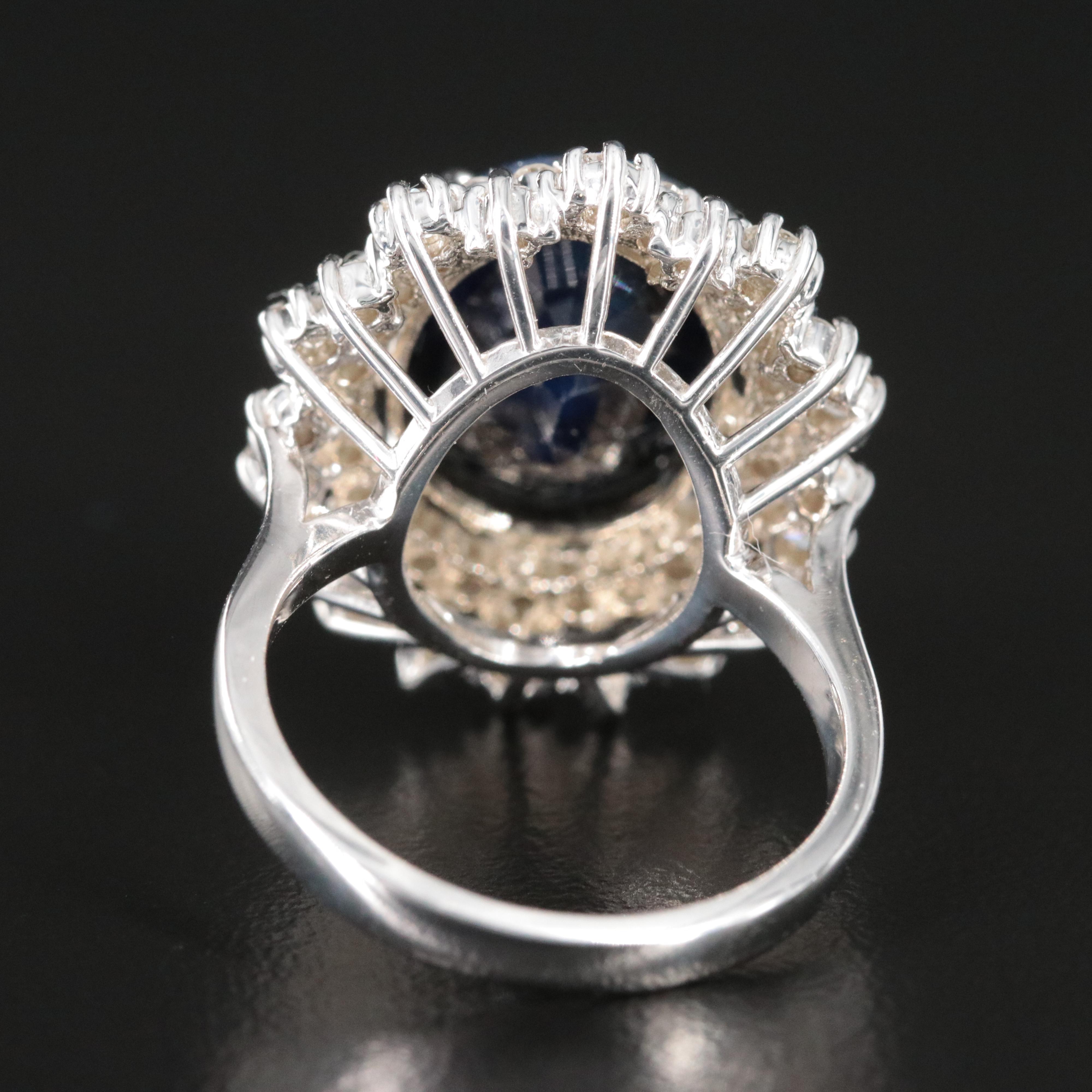 14K 7.95 CT Sapphire and 1.012 CTW Diamond Ring