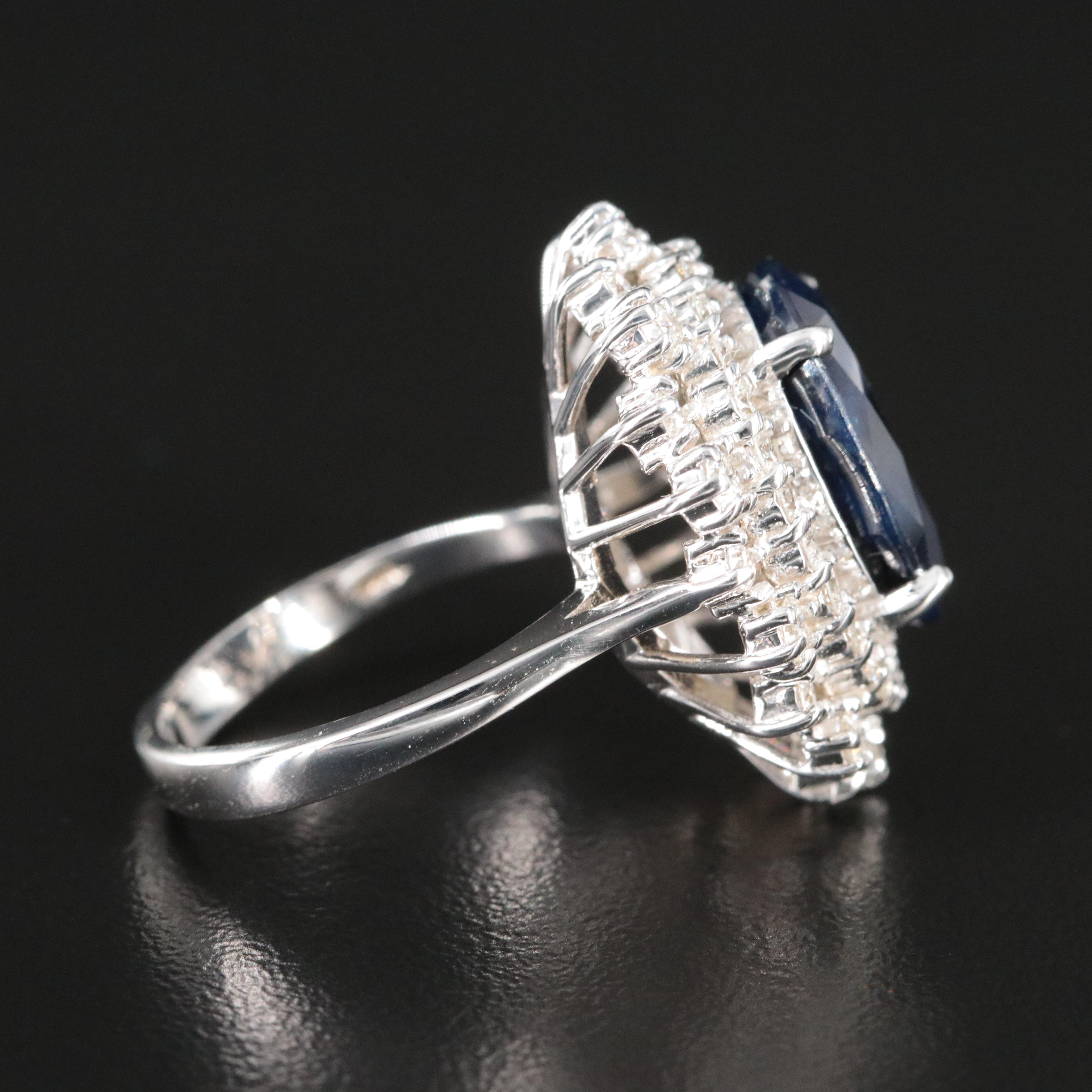14K 7.95 CT Sapphire and 1.012 CTW Diamond Ring