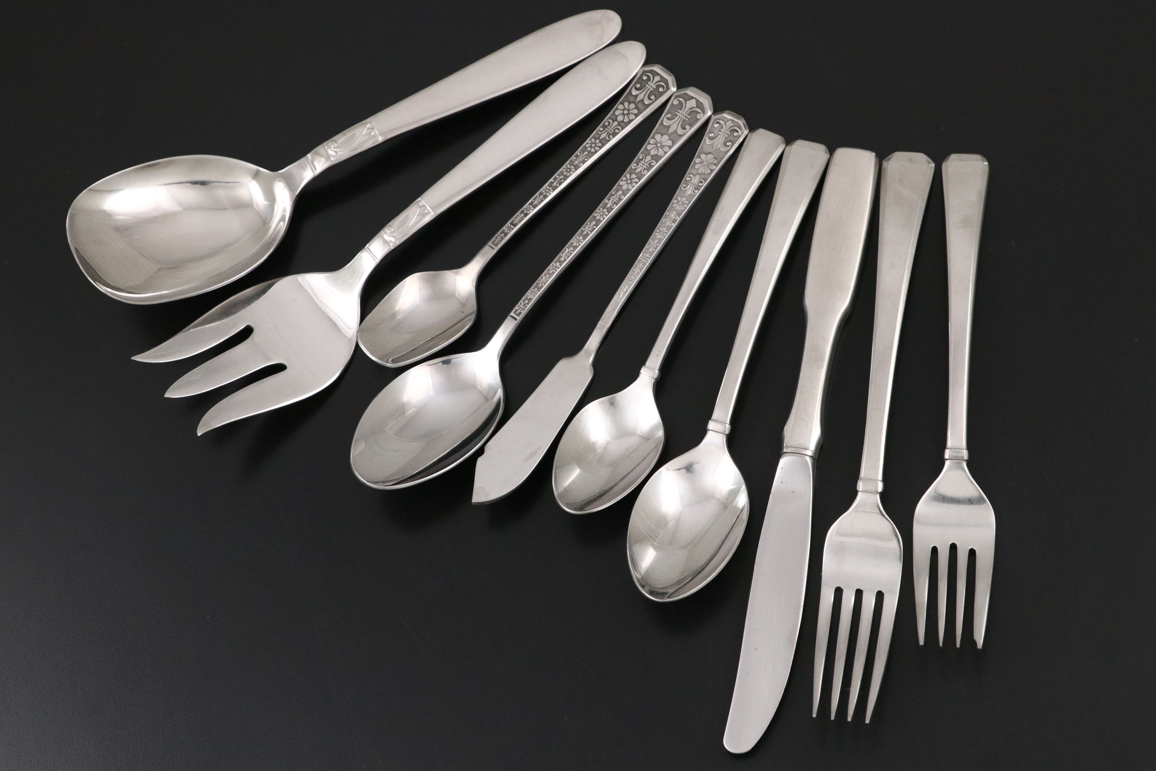 Gorham "Column" Stainless Steel Flatware