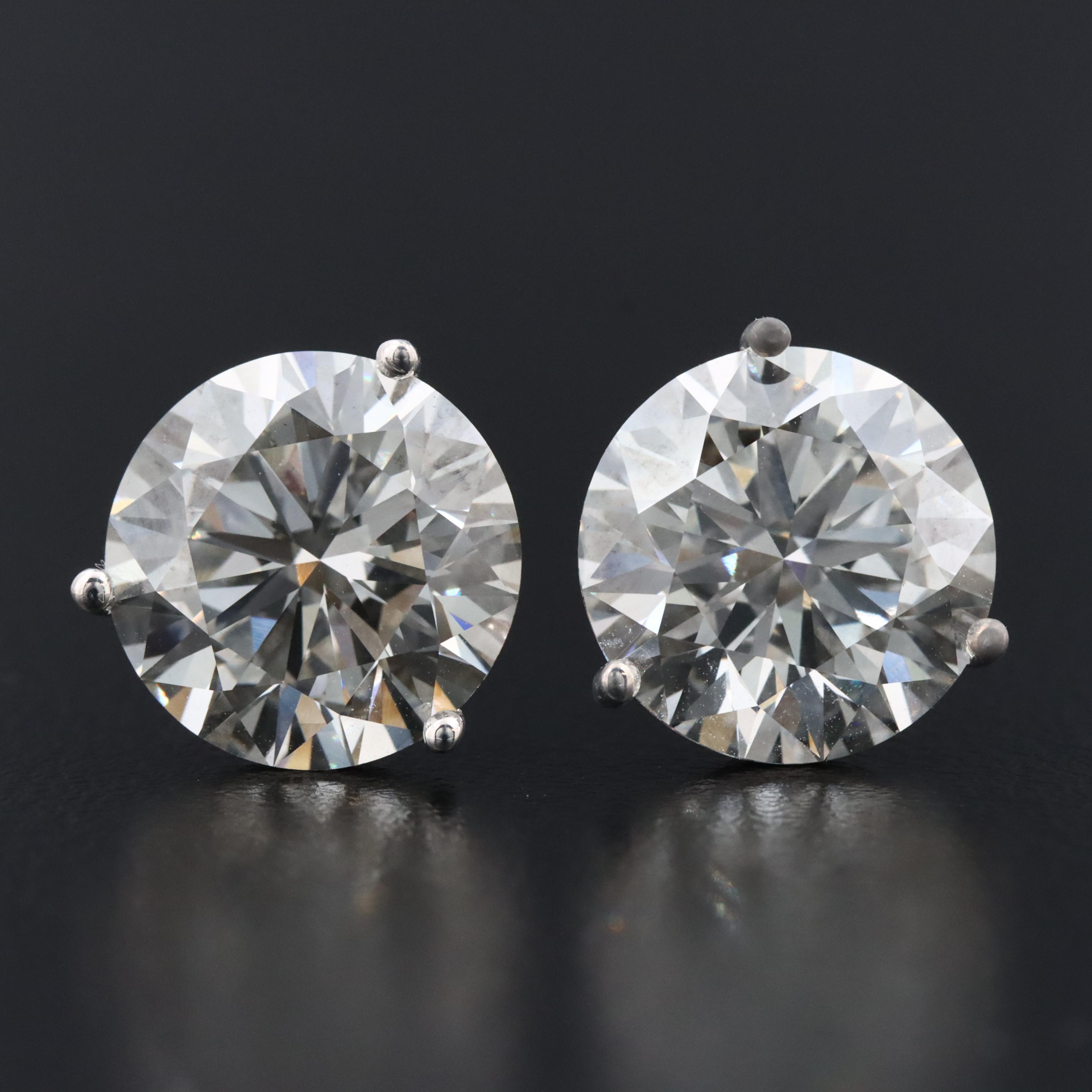 18K 10.12 CTW Lab Grown Diamond Solitaire Earrings