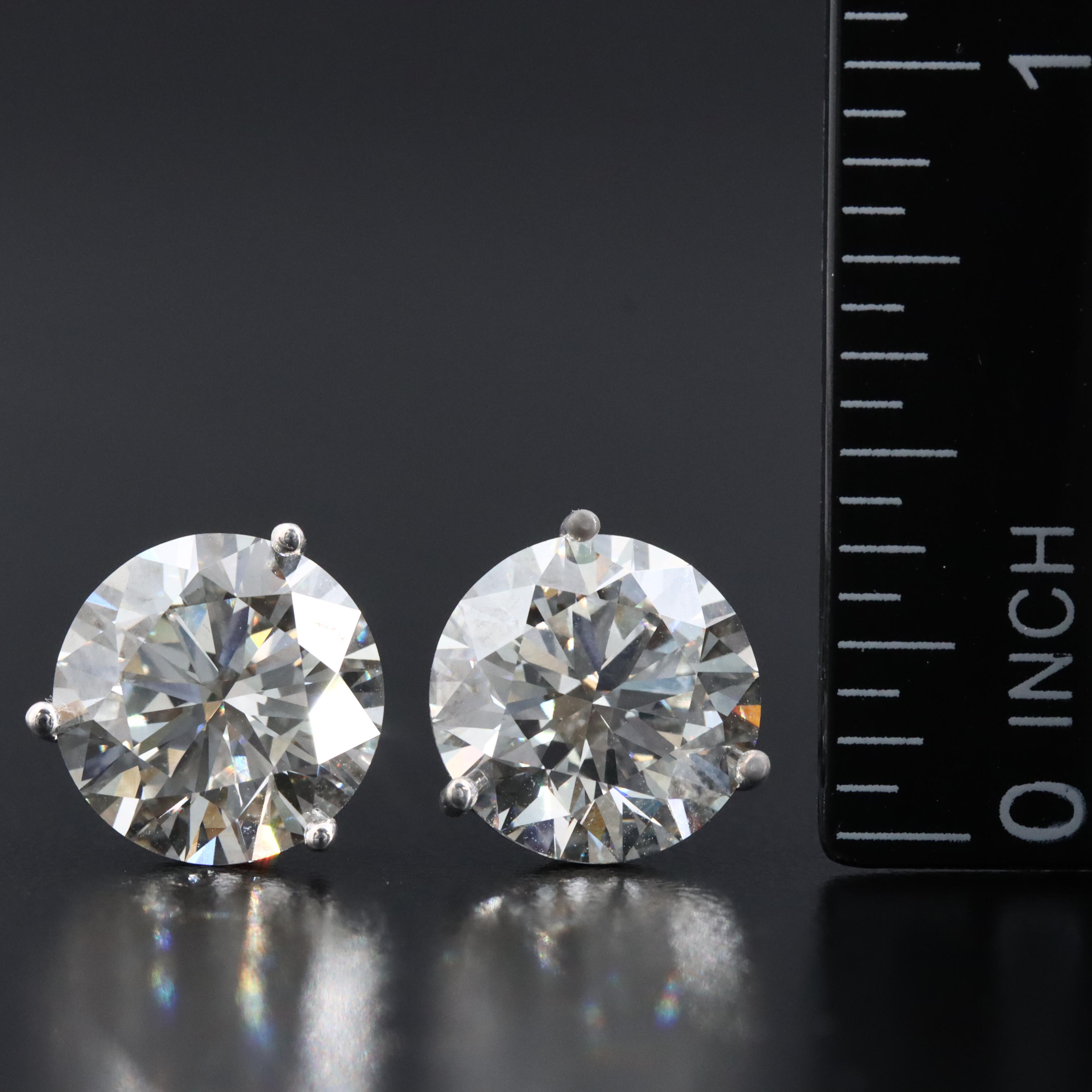 18K 10.12 CTW Lab Grown Diamond Solitaire Earrings
