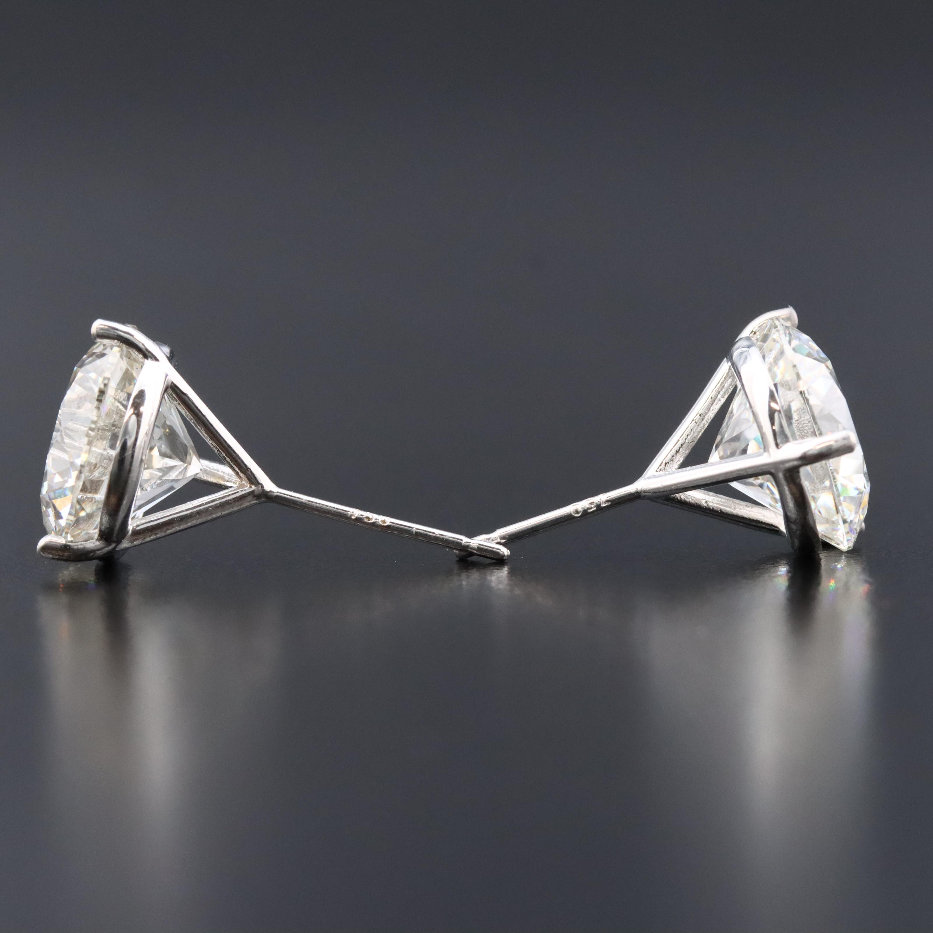 18K 10.12 CTW Lab Grown Diamond Solitaire Earrings