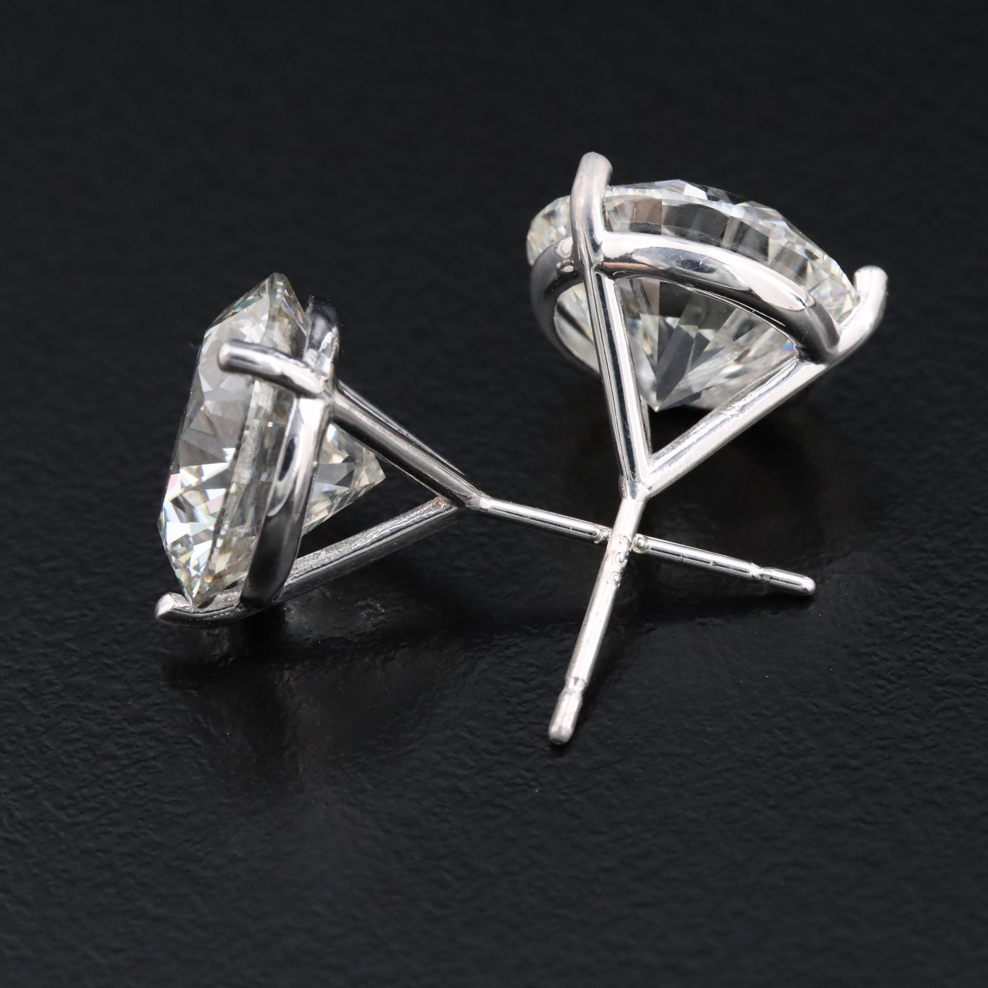 18K 10.12 CTW Lab Grown Diamond Solitaire Earrings