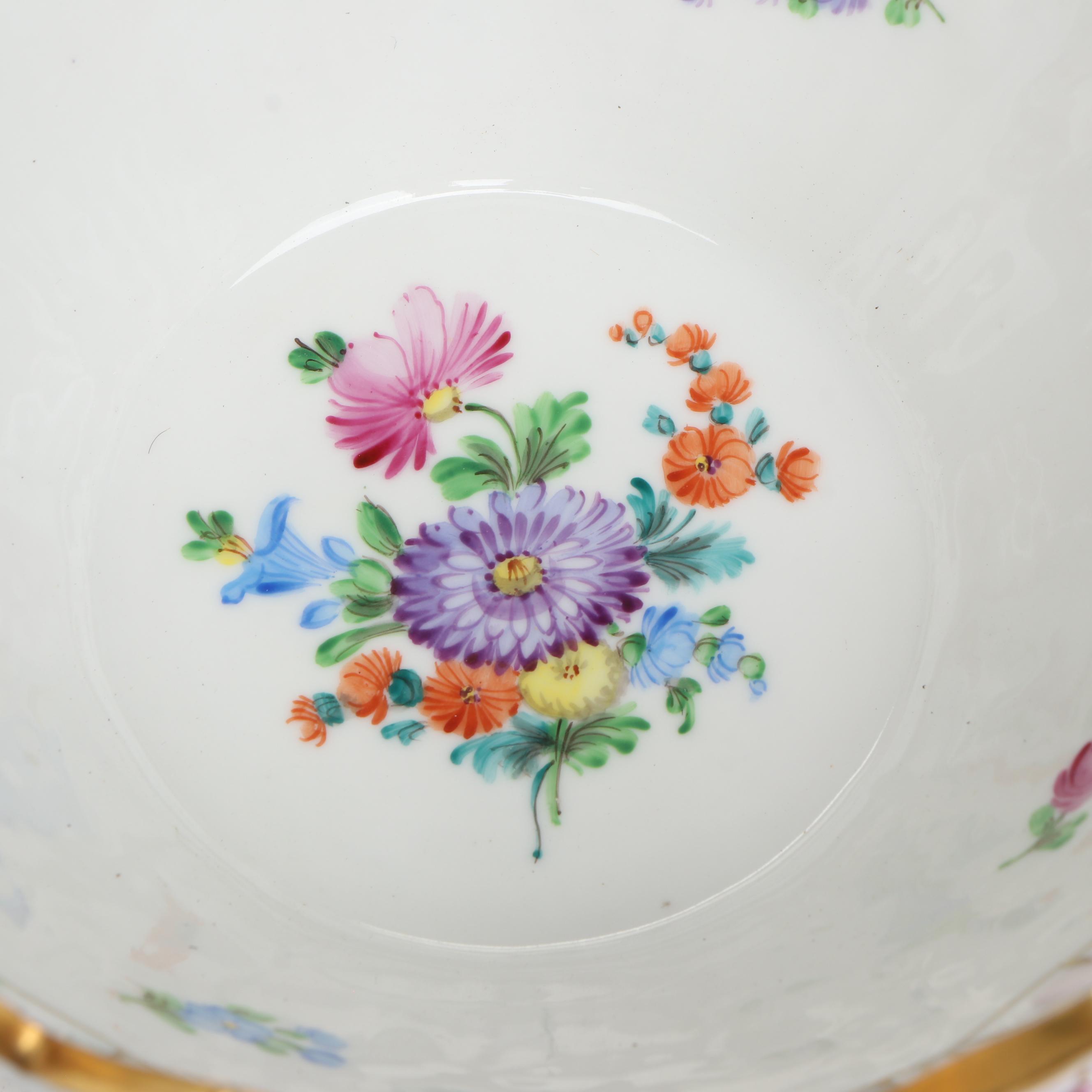 Dresden Reticulated Porcelain Decorative Bowl