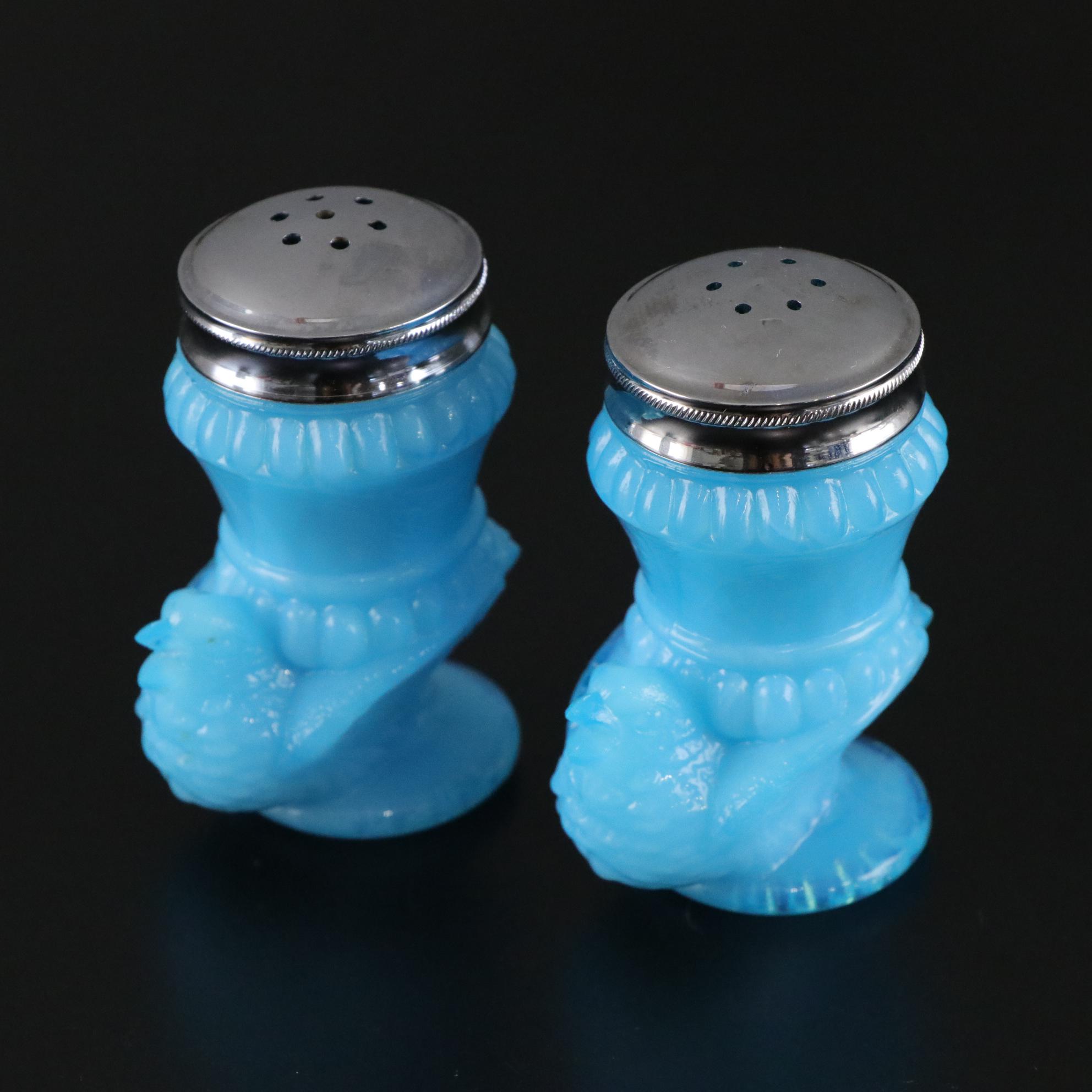 Boyd Blue Hen Glass Salt & Pepper Shakers, Lattice Trim Milk Glass Bowl and More