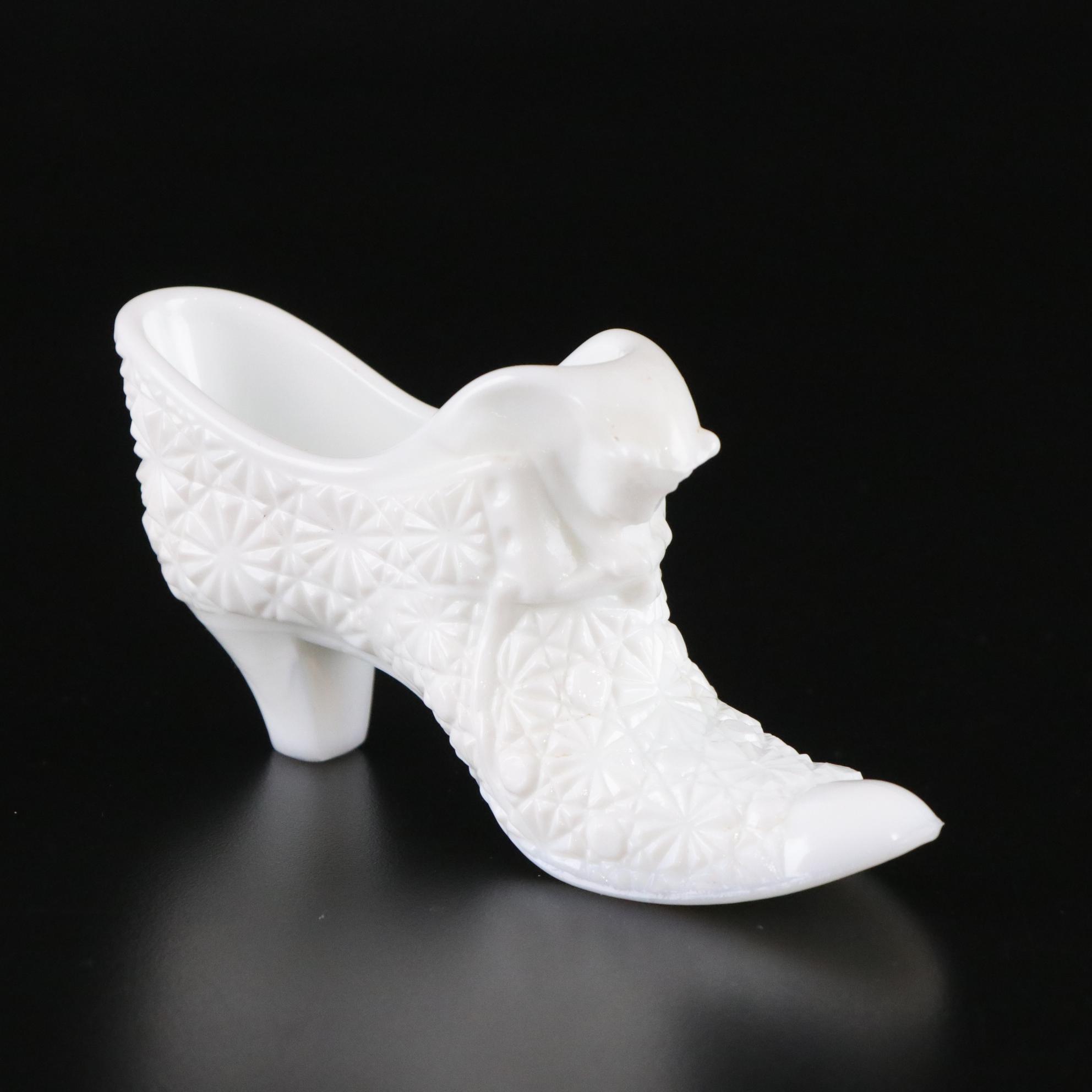 Boyd Blue Hen Glass Salt & Pepper Shakers, Lattice Trim Milk Glass Bowl and More