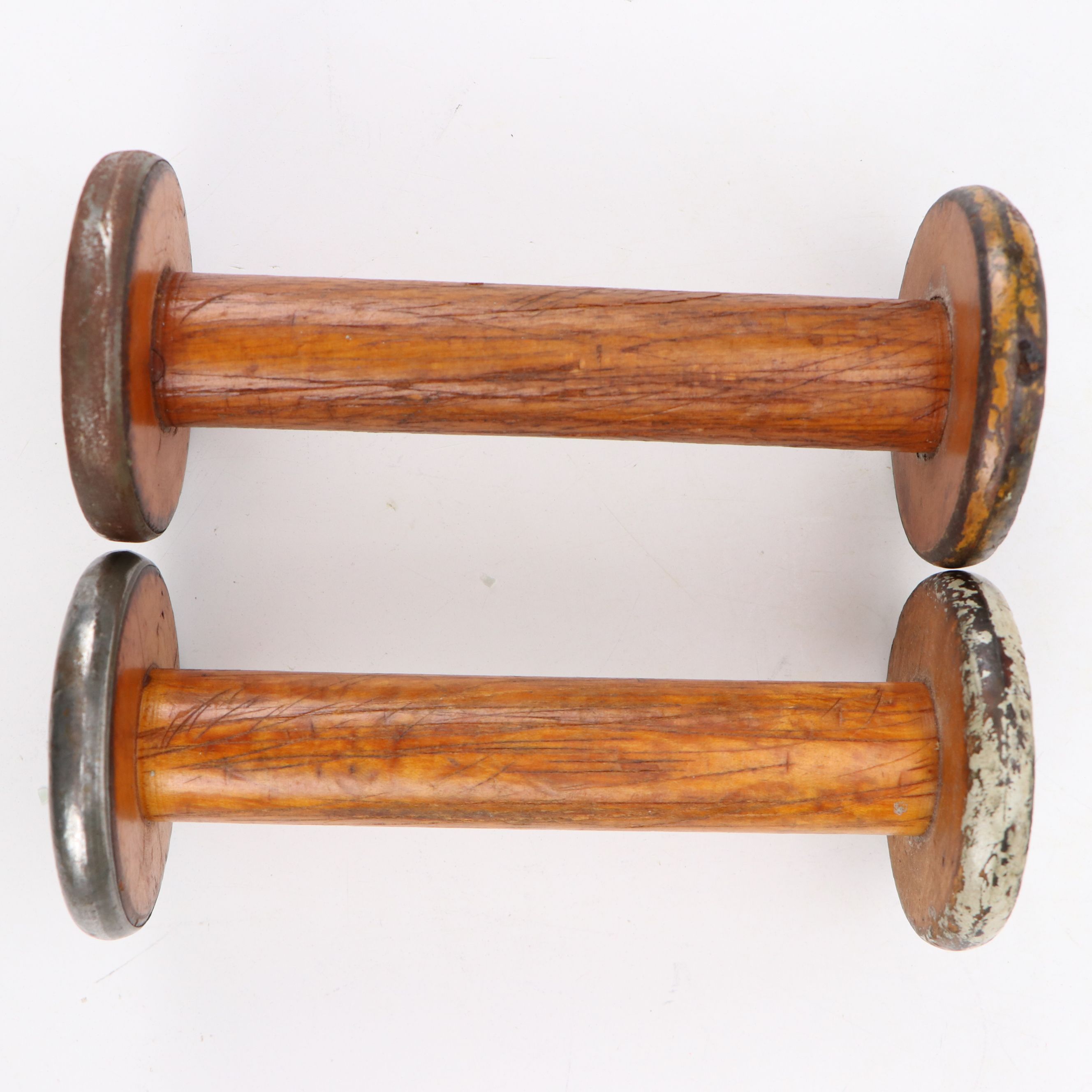 Industrial Wooden Yarn Spools, Early to Mid-20th Century