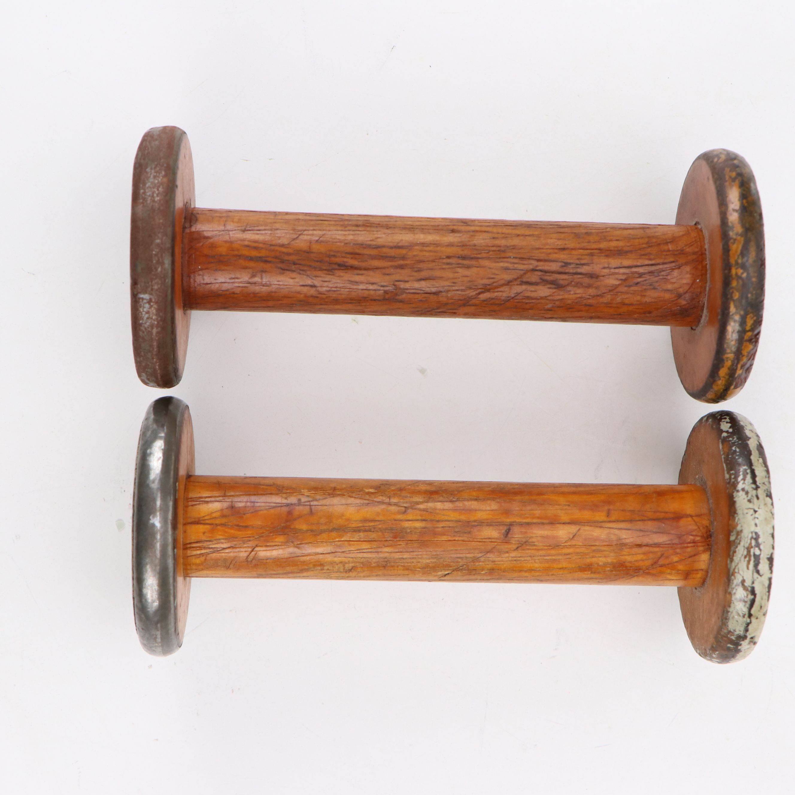 Industrial Wooden Yarn Spools, Early to Mid-20th Century