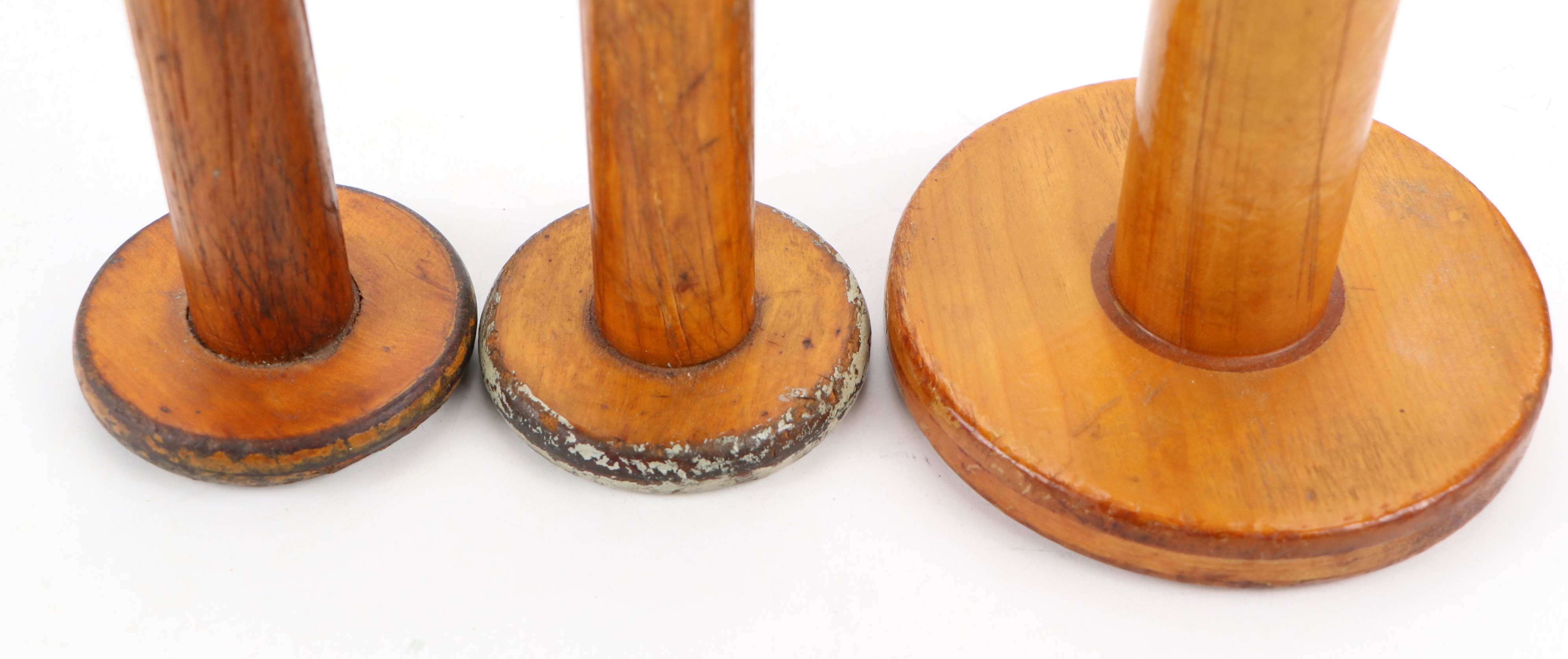 Industrial Wooden Yarn Spools, Early to Mid-20th Century