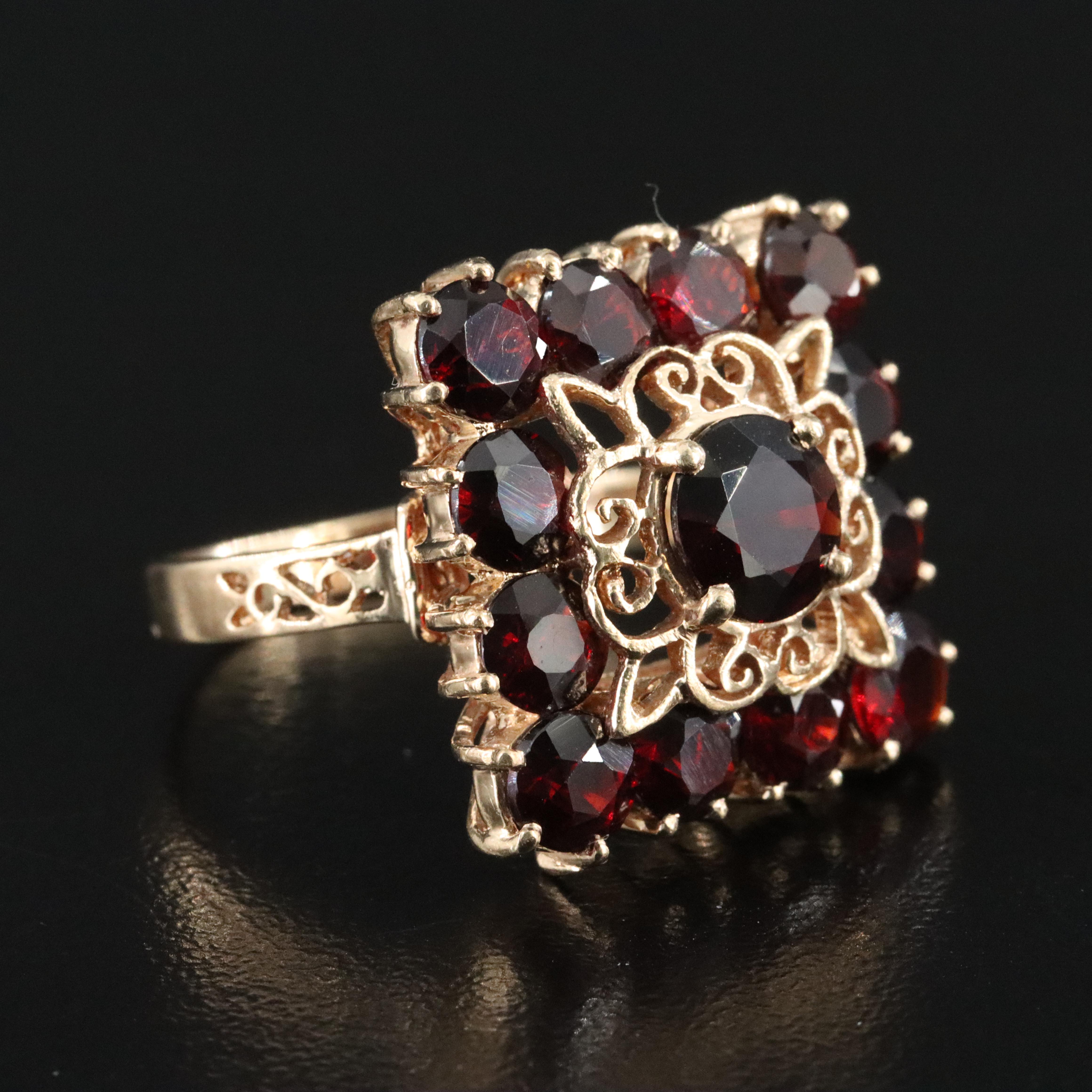 10K Garnet Ring