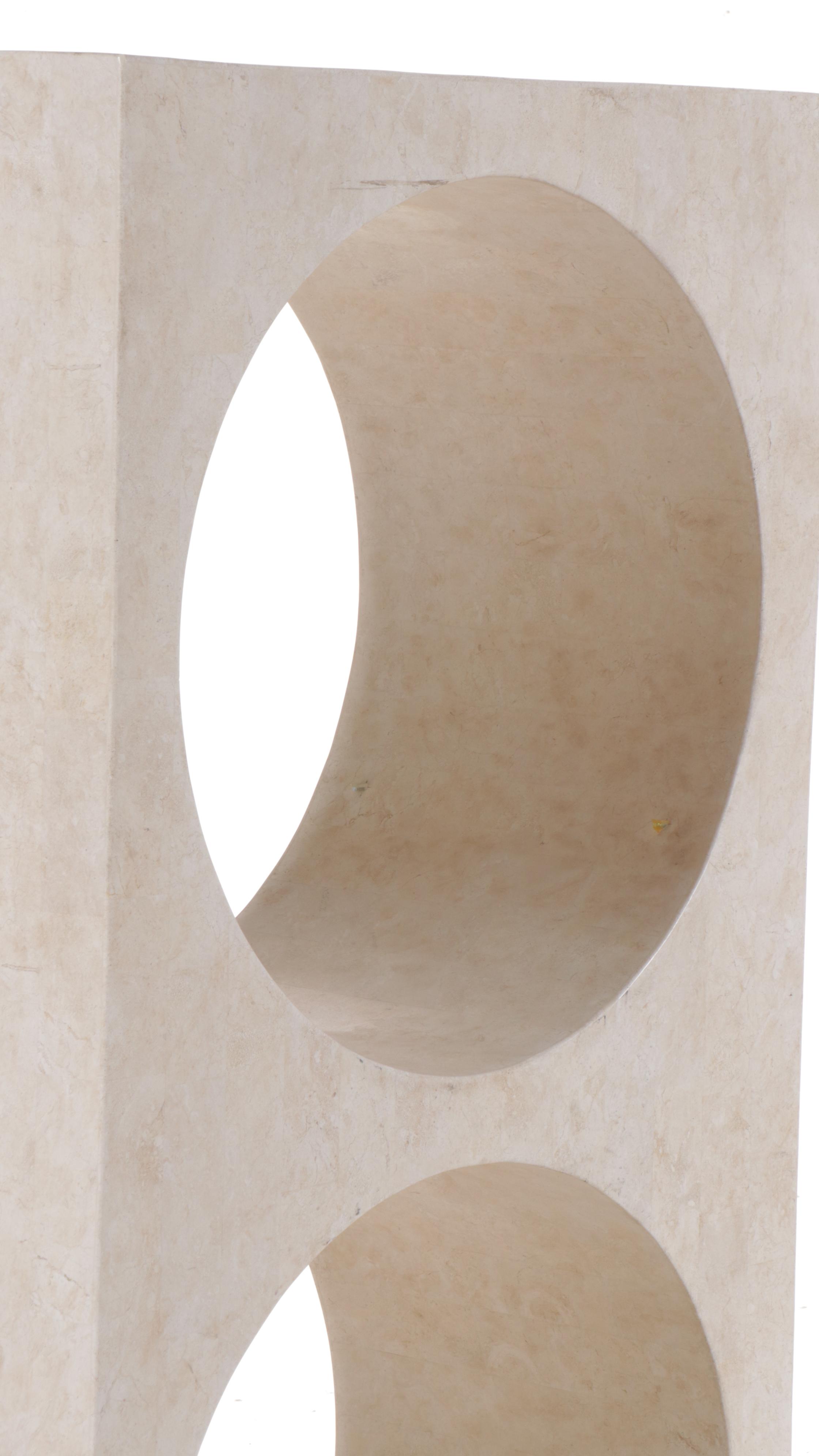 Marquis Collection of Beverly Hills Tessellated Stone Display Shelves Pair