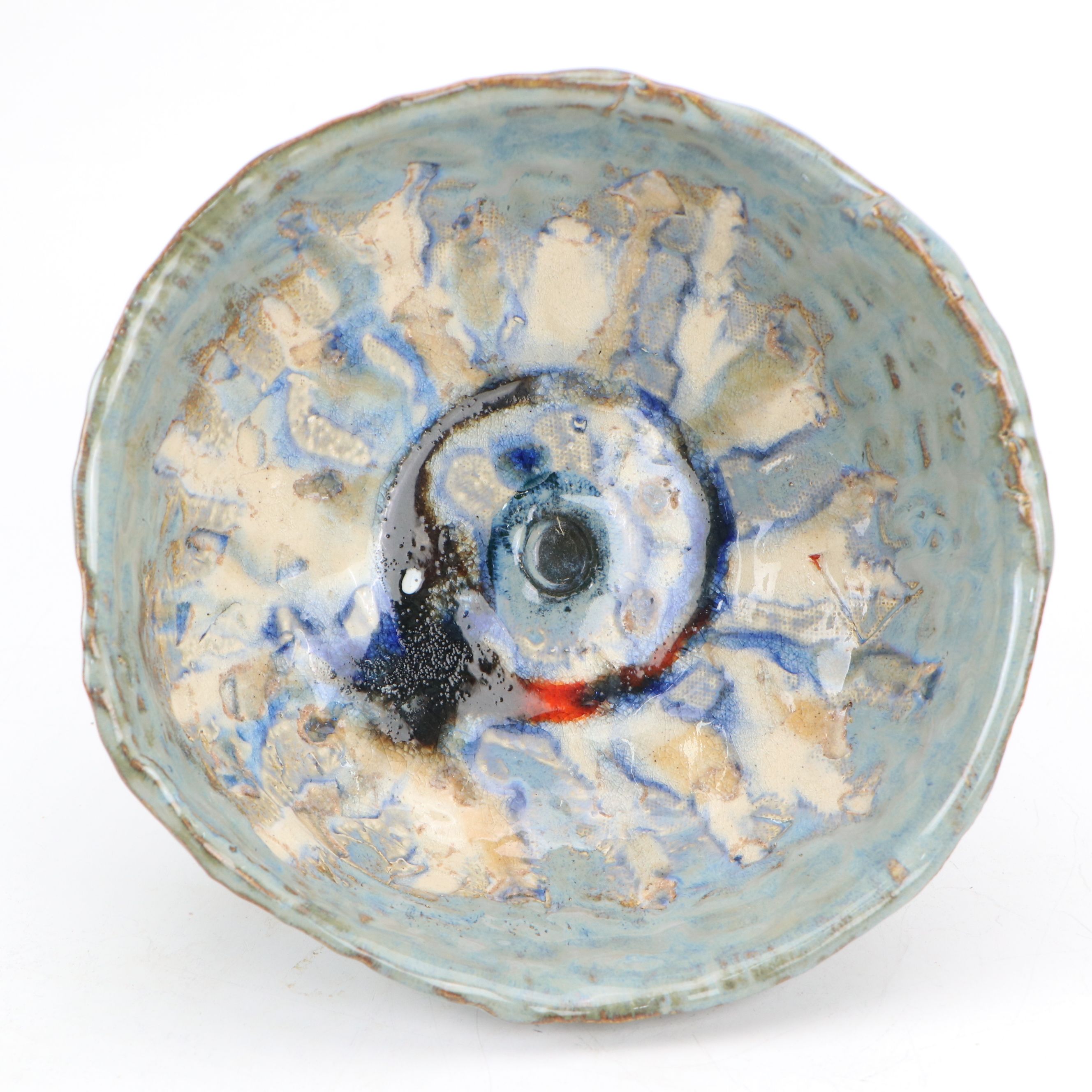 Studio Art Pottery Compote with Ceramic Crock and Simon Pearce Bowl