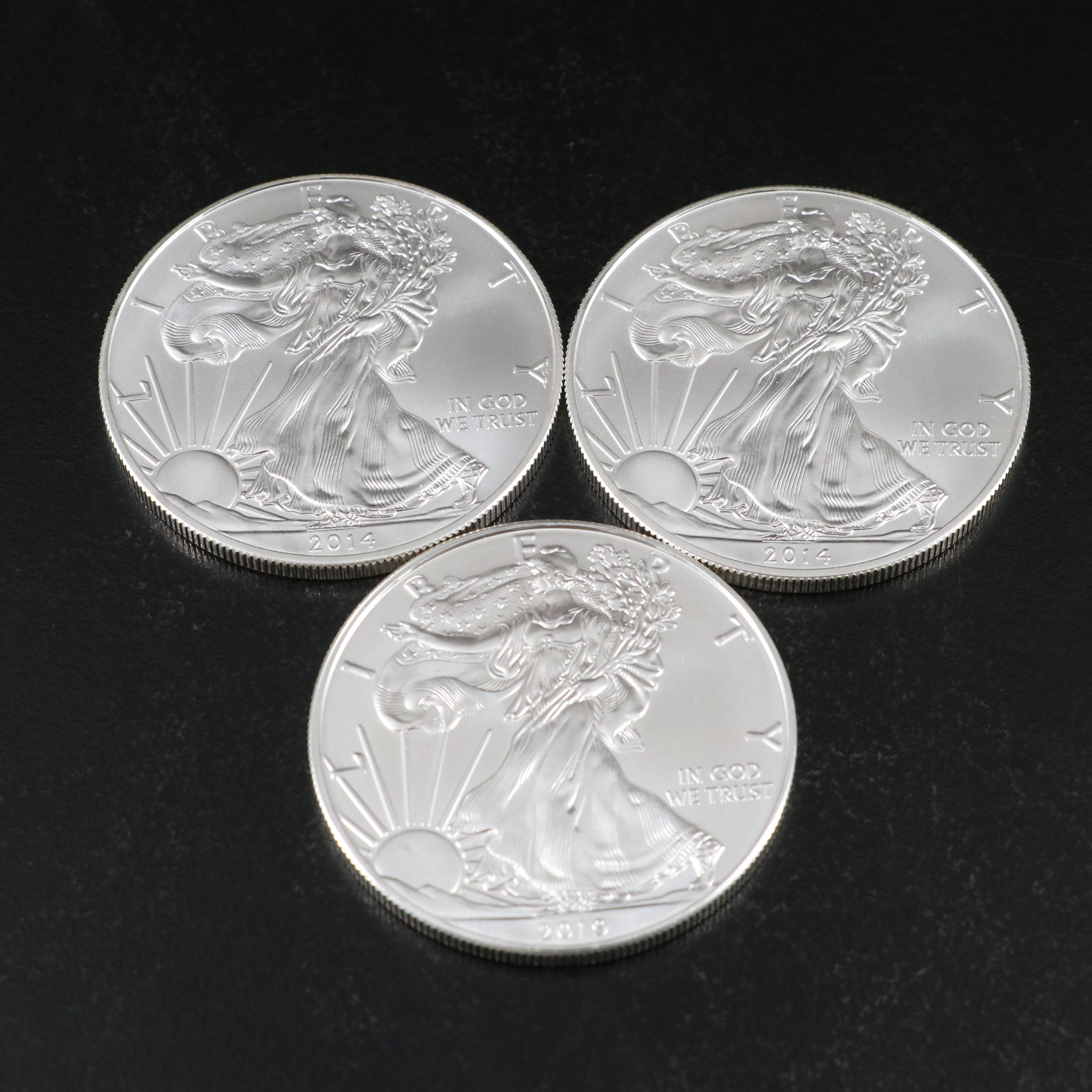 Three U.S. Silver Eagles