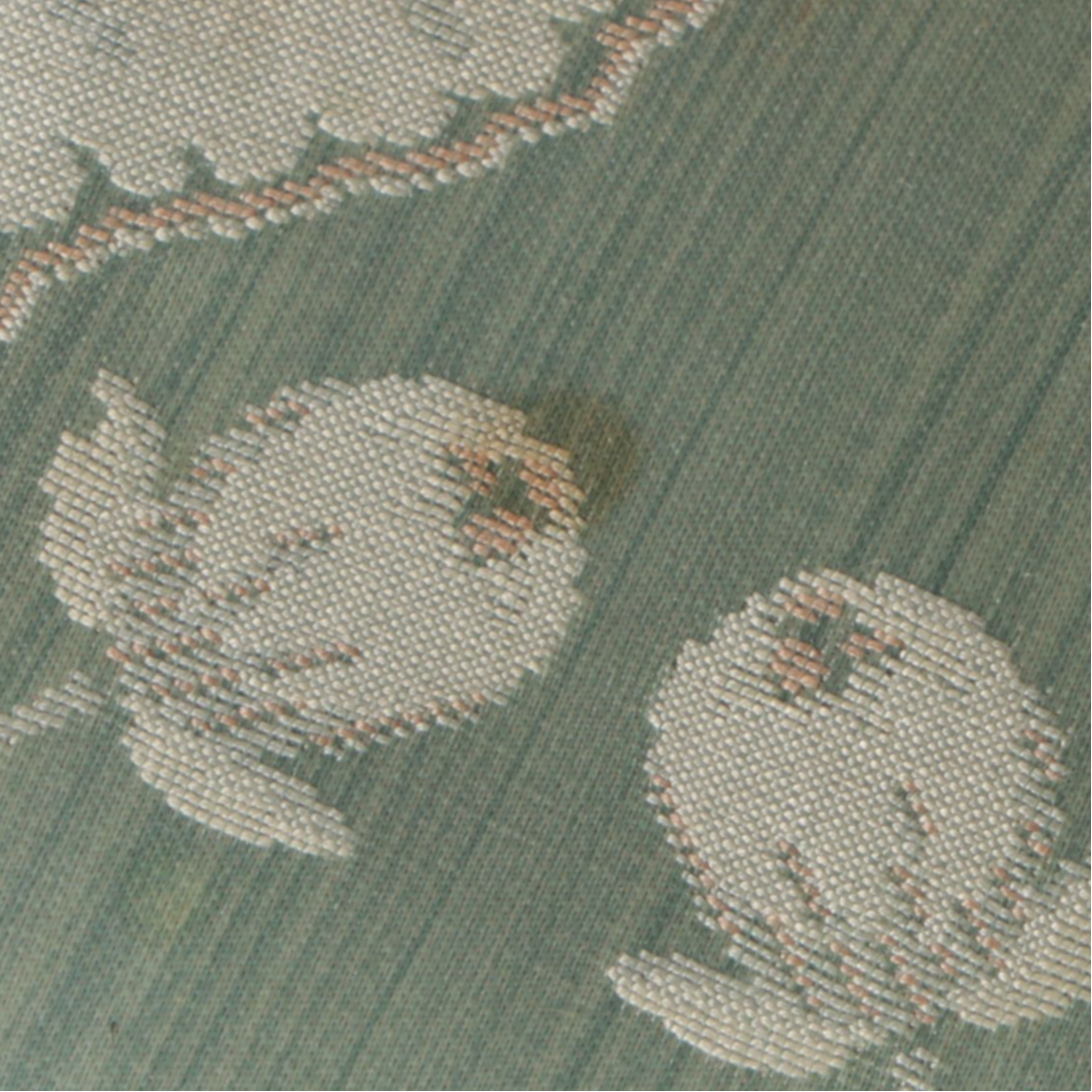 Louis XVI Can and Damask Upholstered Bergere