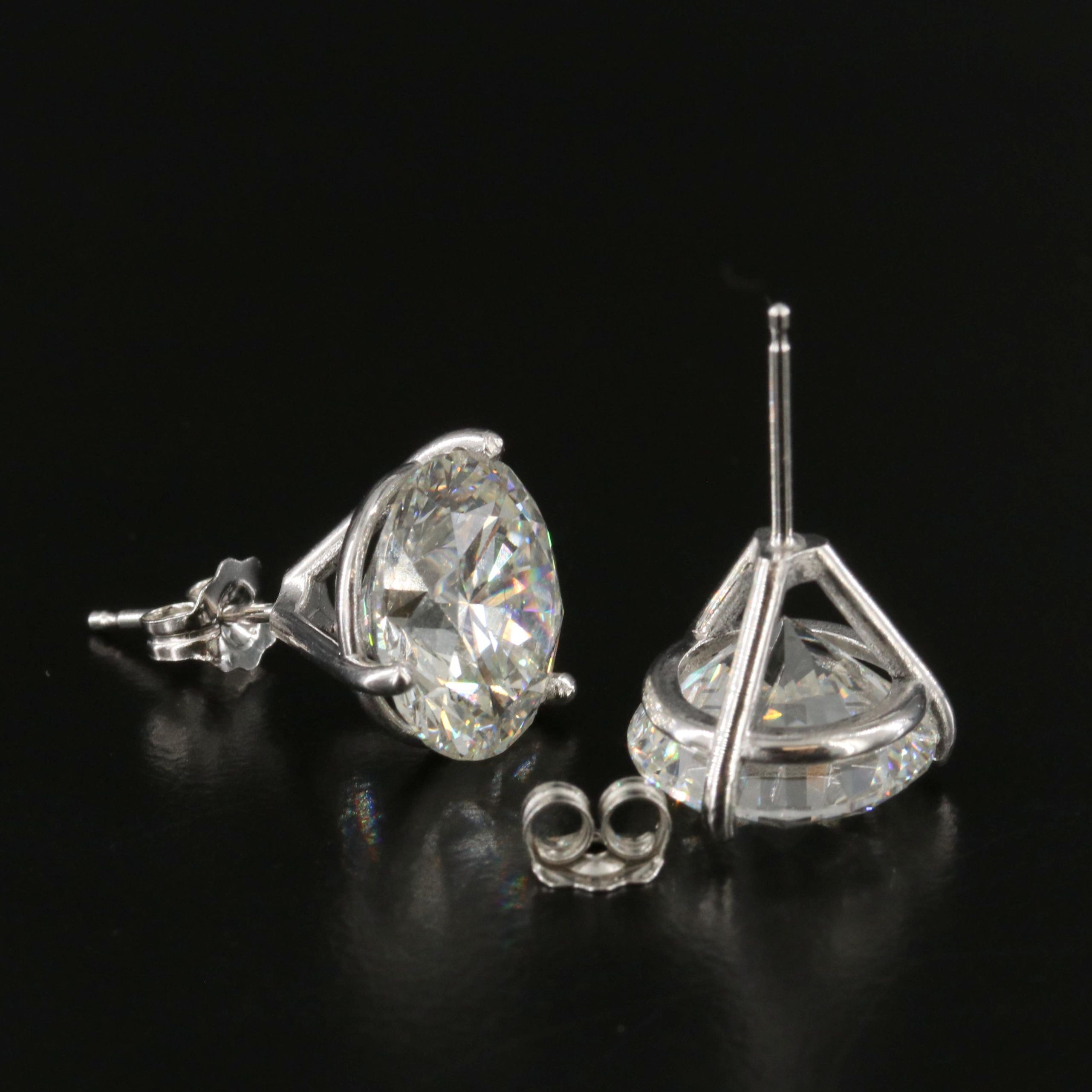 Platinum 10.00 CTW Lab Grown Diamond Stud Earrings