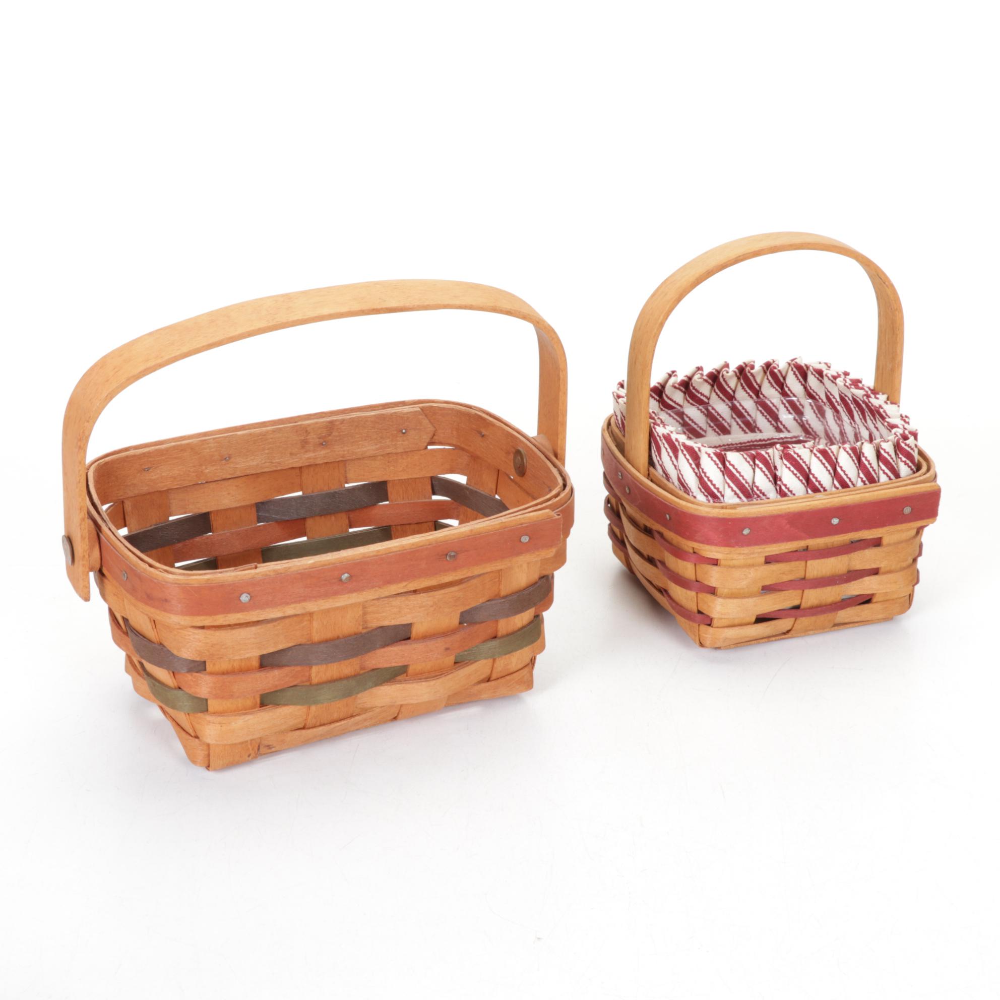 Longaberger Baskets with Decorative lid and Baking Dish
