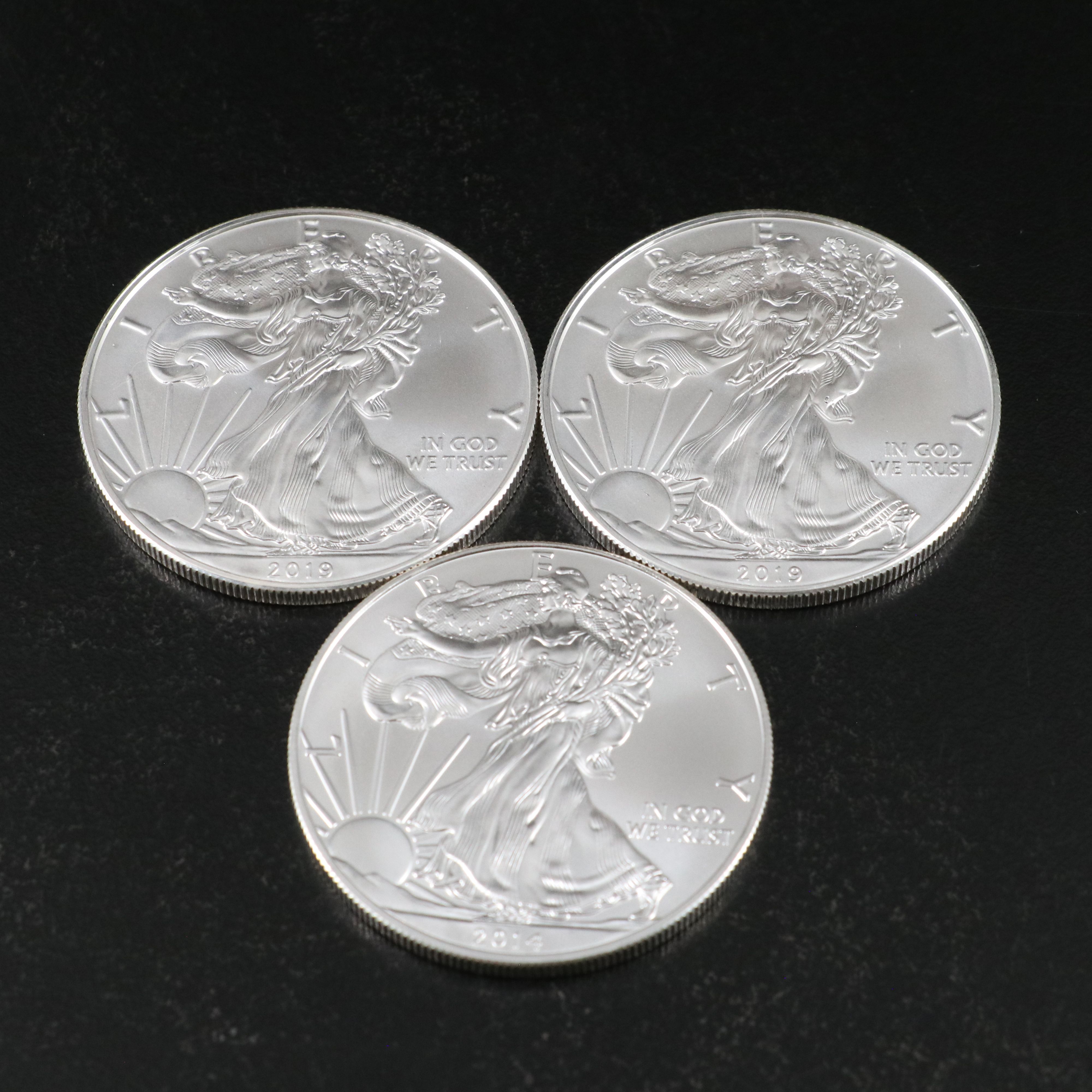 Three U.S. Silver Eagles