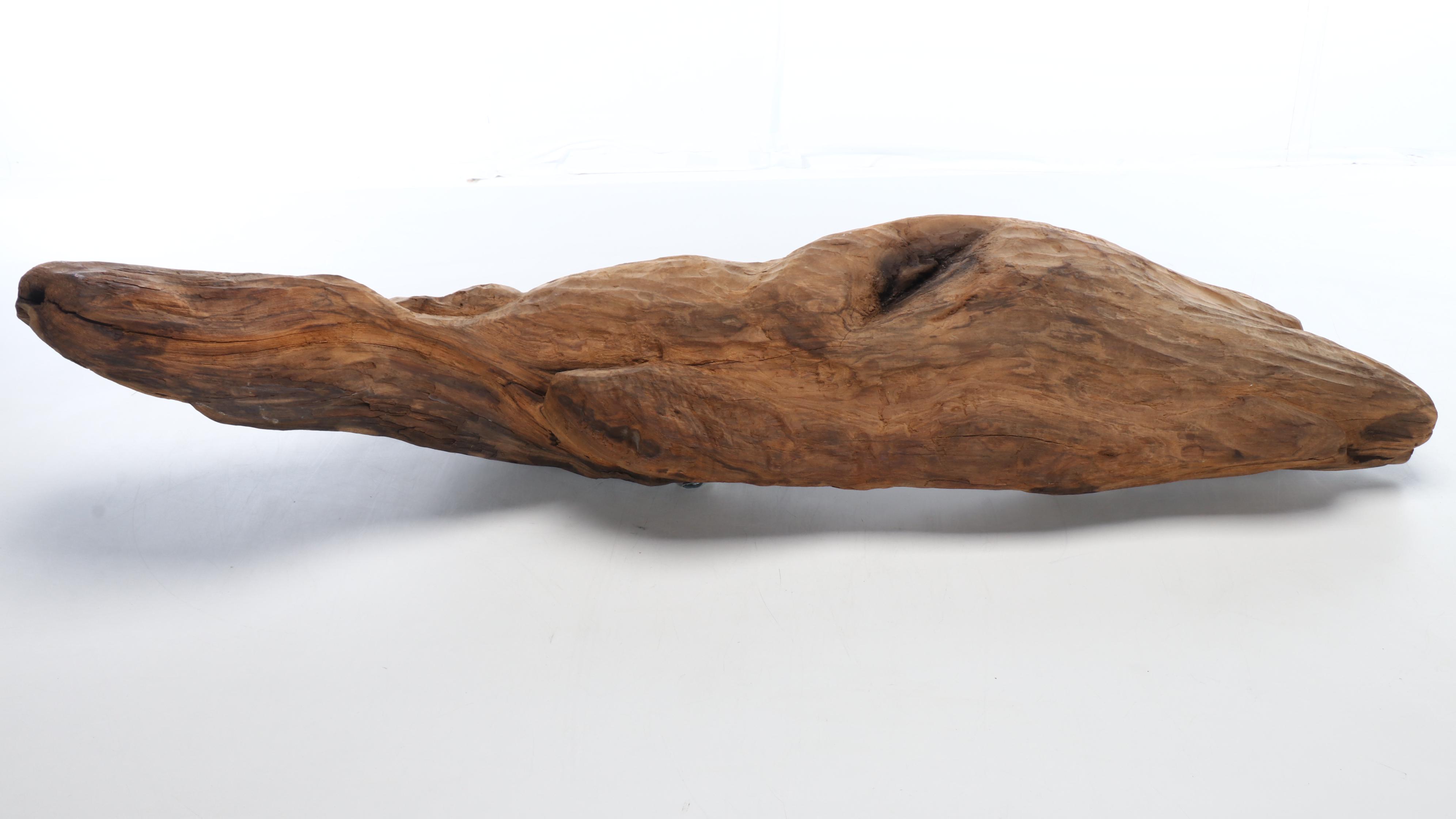 Large Biomorphic Hand-Carved Wood Sculpture for Wall