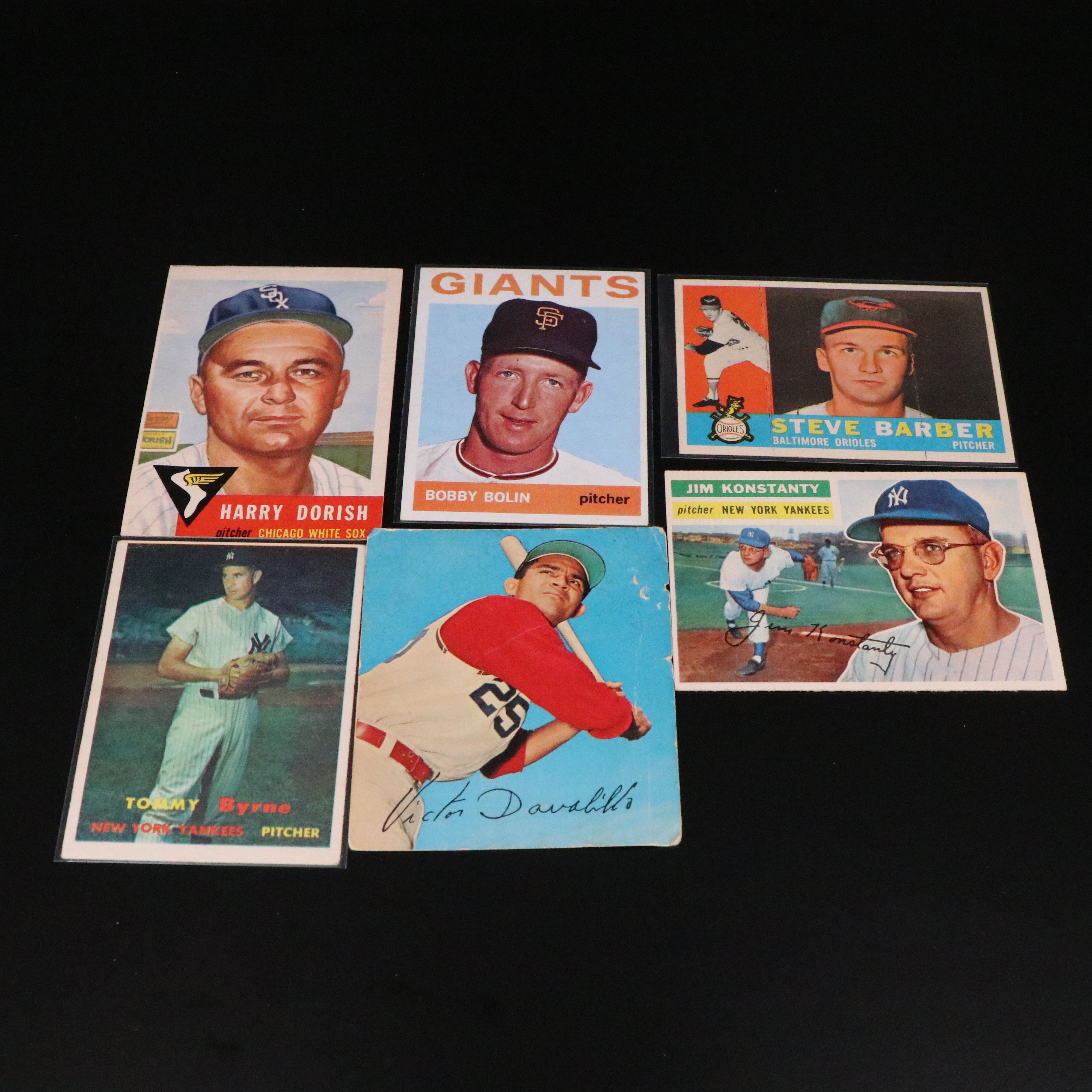 Topps with Other Baseball Cards Featuring Reggie Jackson, Robin Roberts, & More