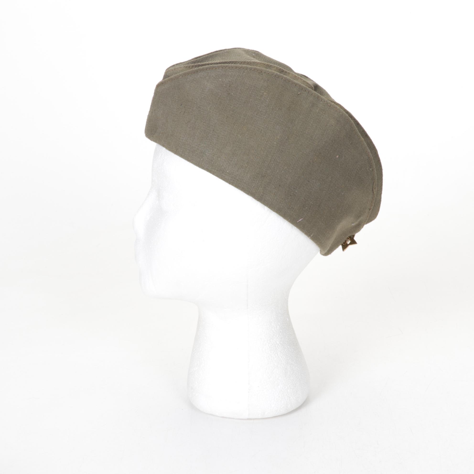 USSR Pilotka Field Cap With Soviet Era Replica Pins and Commemorative Coins
