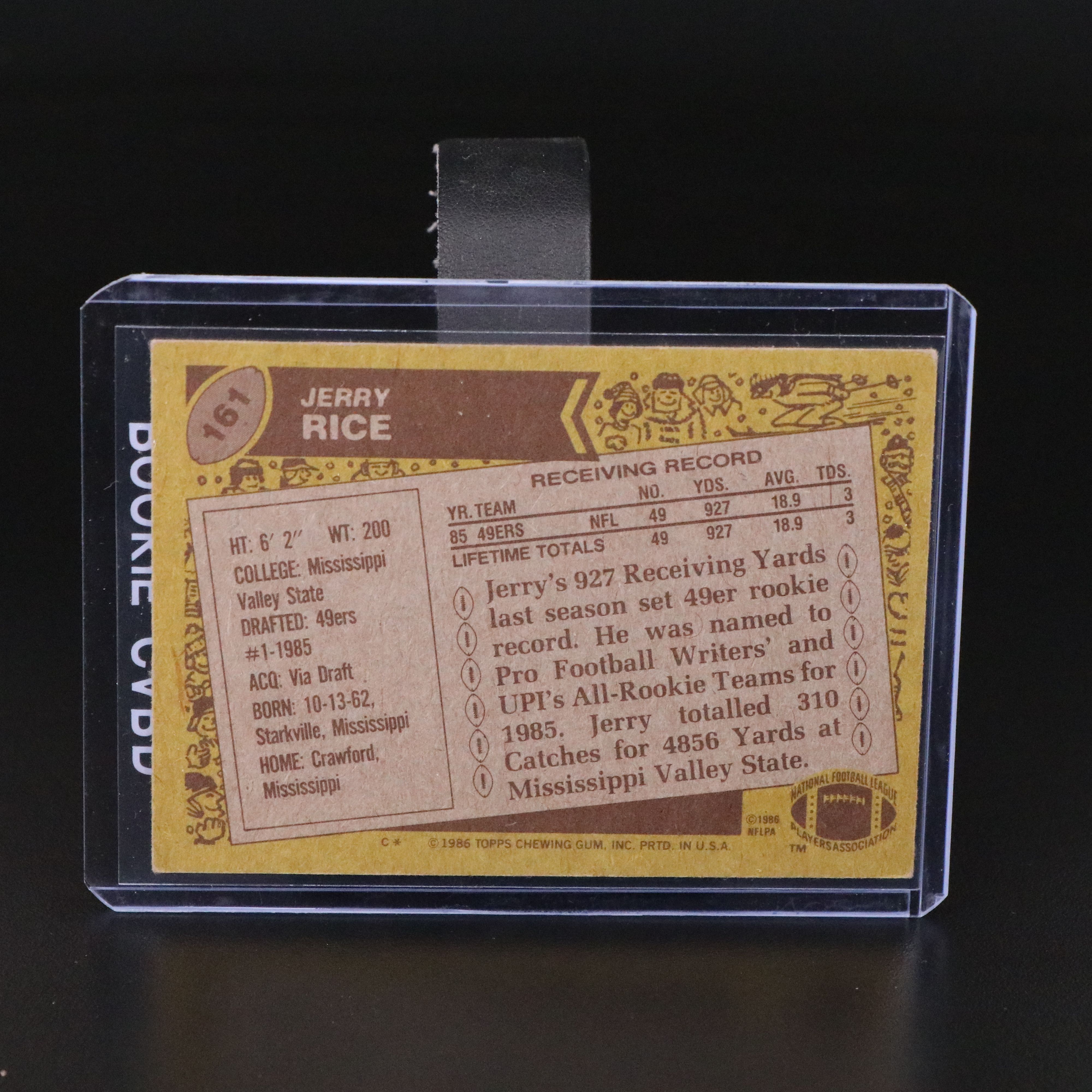 1986 Topps Football Card Set Featuring Jerry Rice and Steve Young Rookies