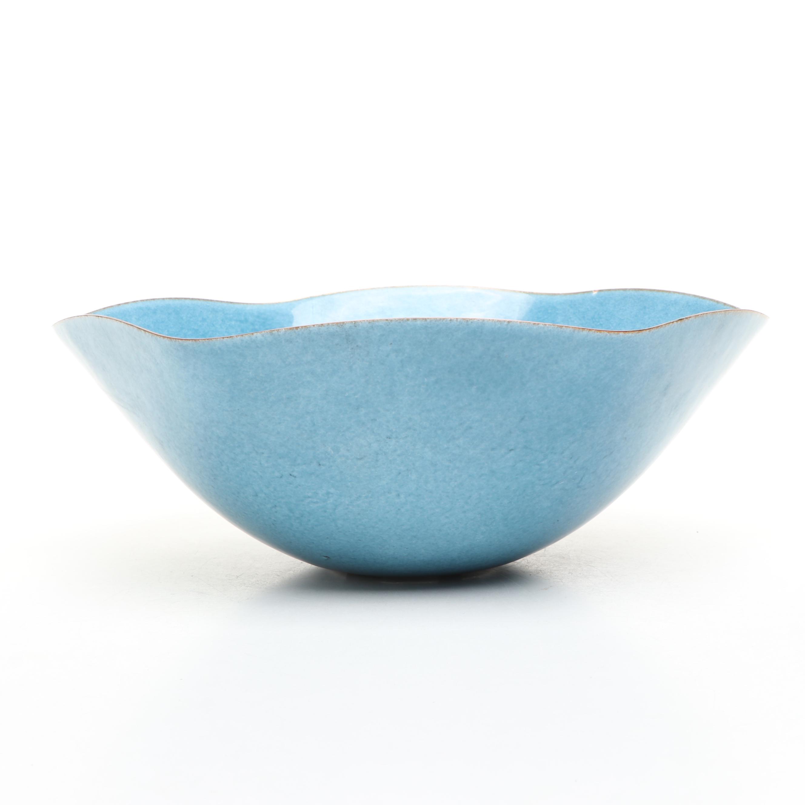 Pier 1 "Mexicali" Ceramic Tray with Nut Bowls and Other Enameled Copper Bowl