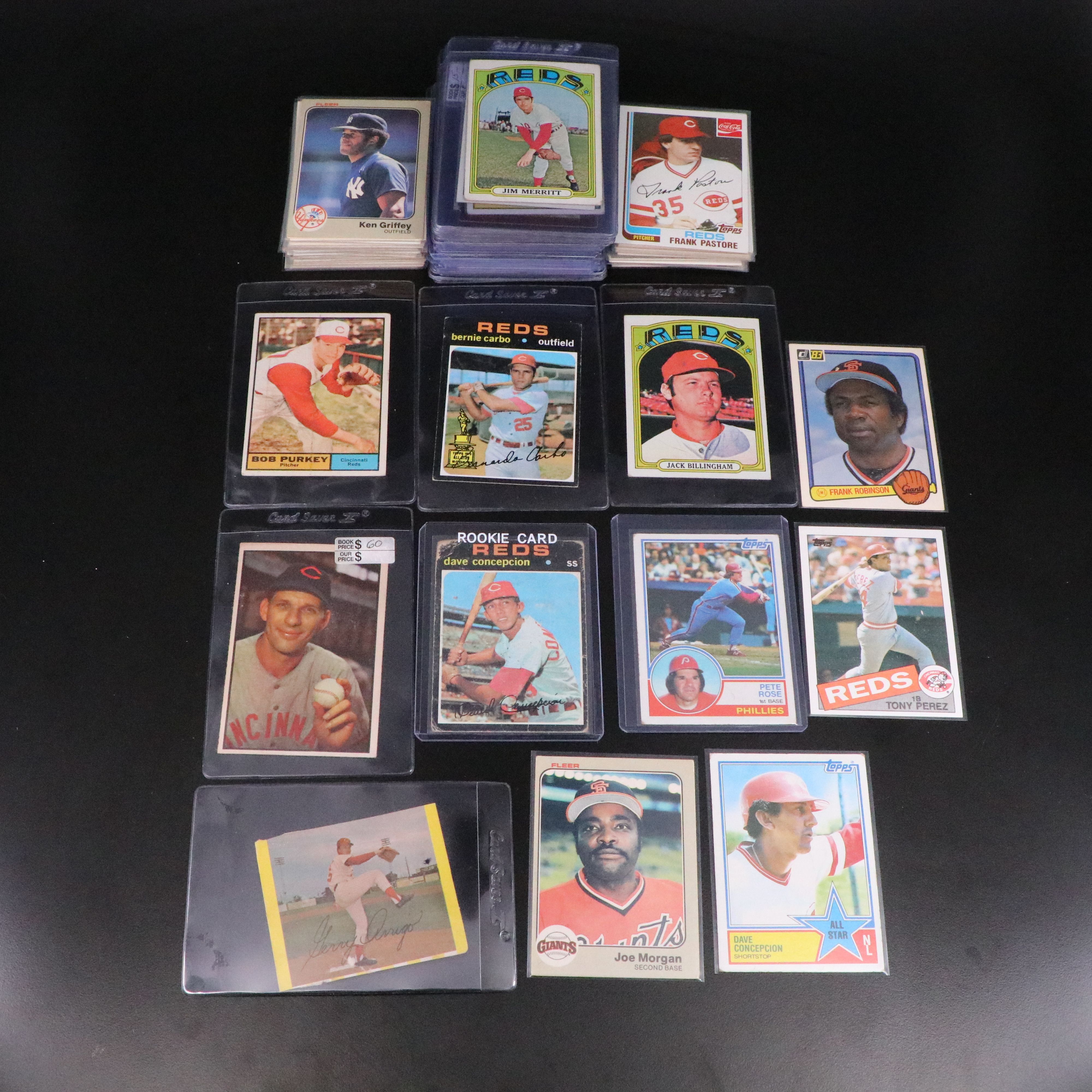 Bowman with Other Baseball Cards Featuring Tony Perez and More, 1950s-1990s