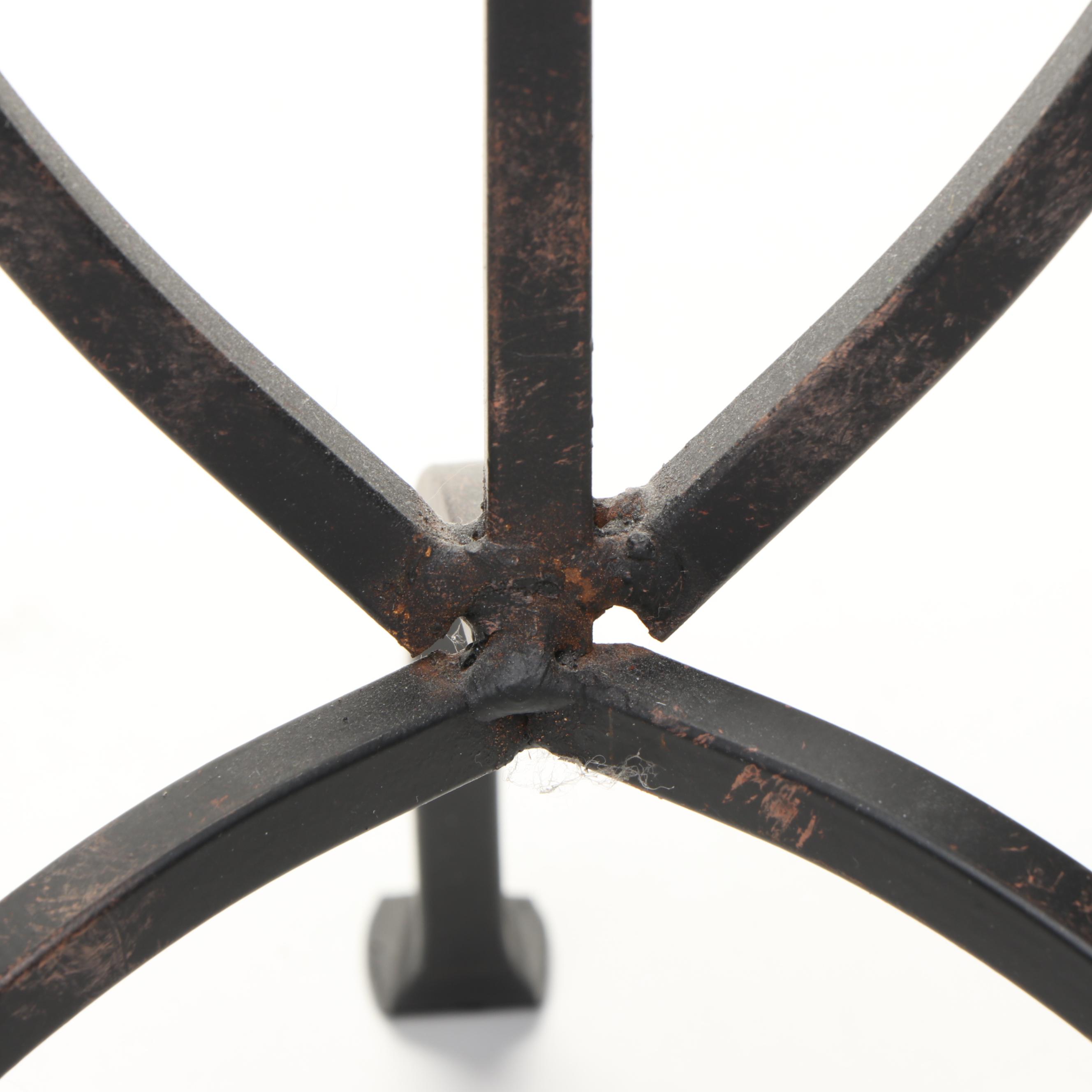 Baroque Style Metal Candle Holders and Candles