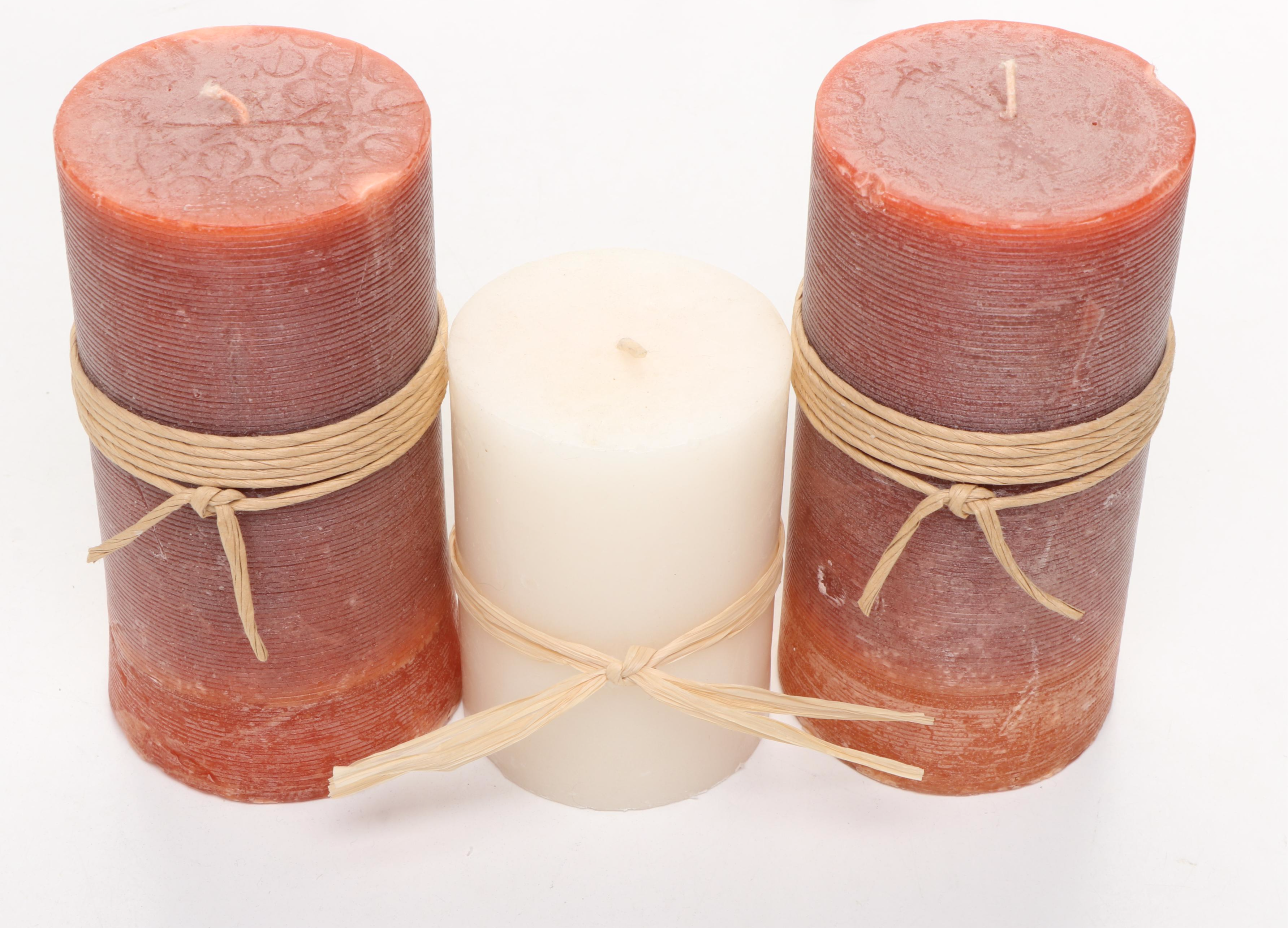 Baroque Style Metal Candle Holders and Candles