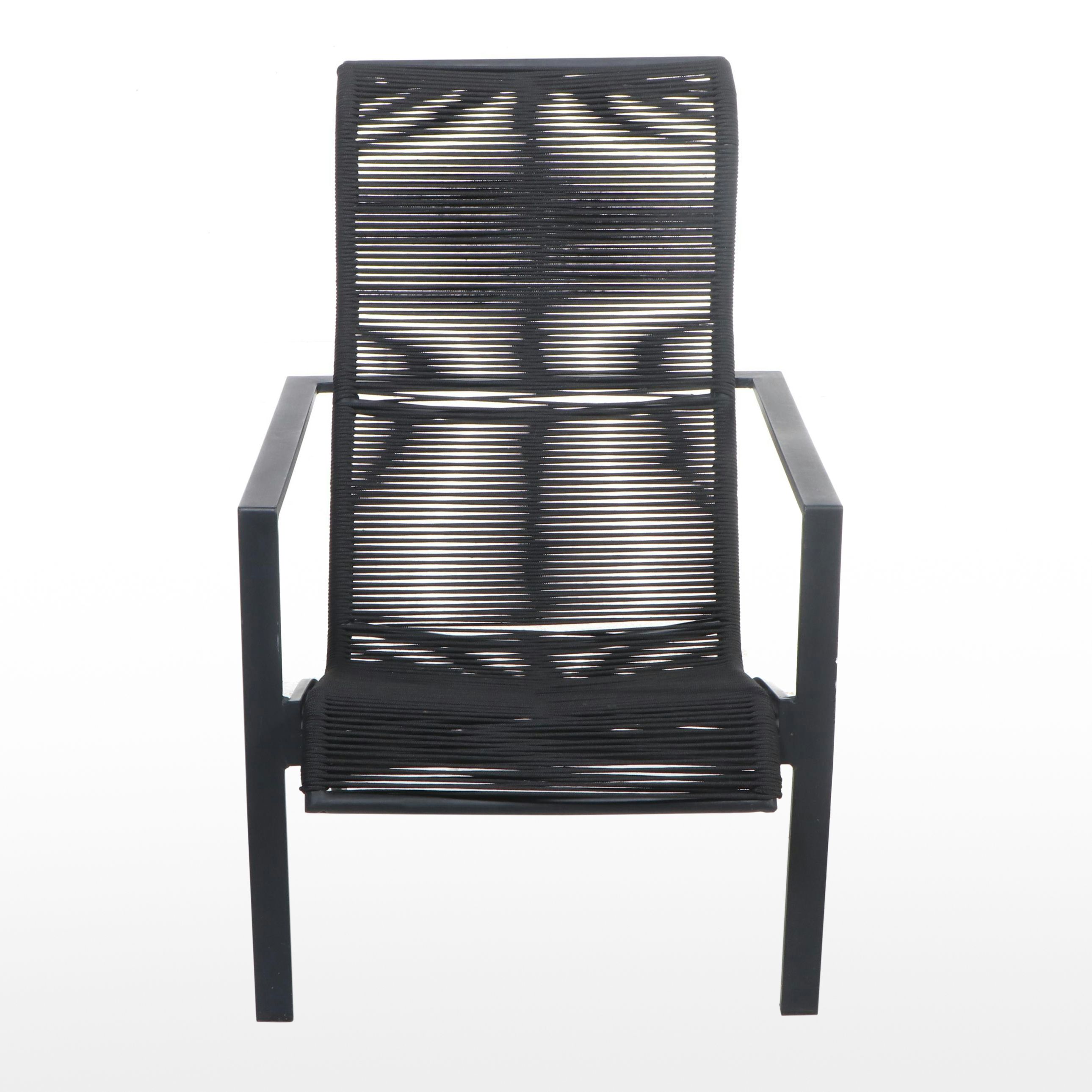 Black Corded Patio Armchair