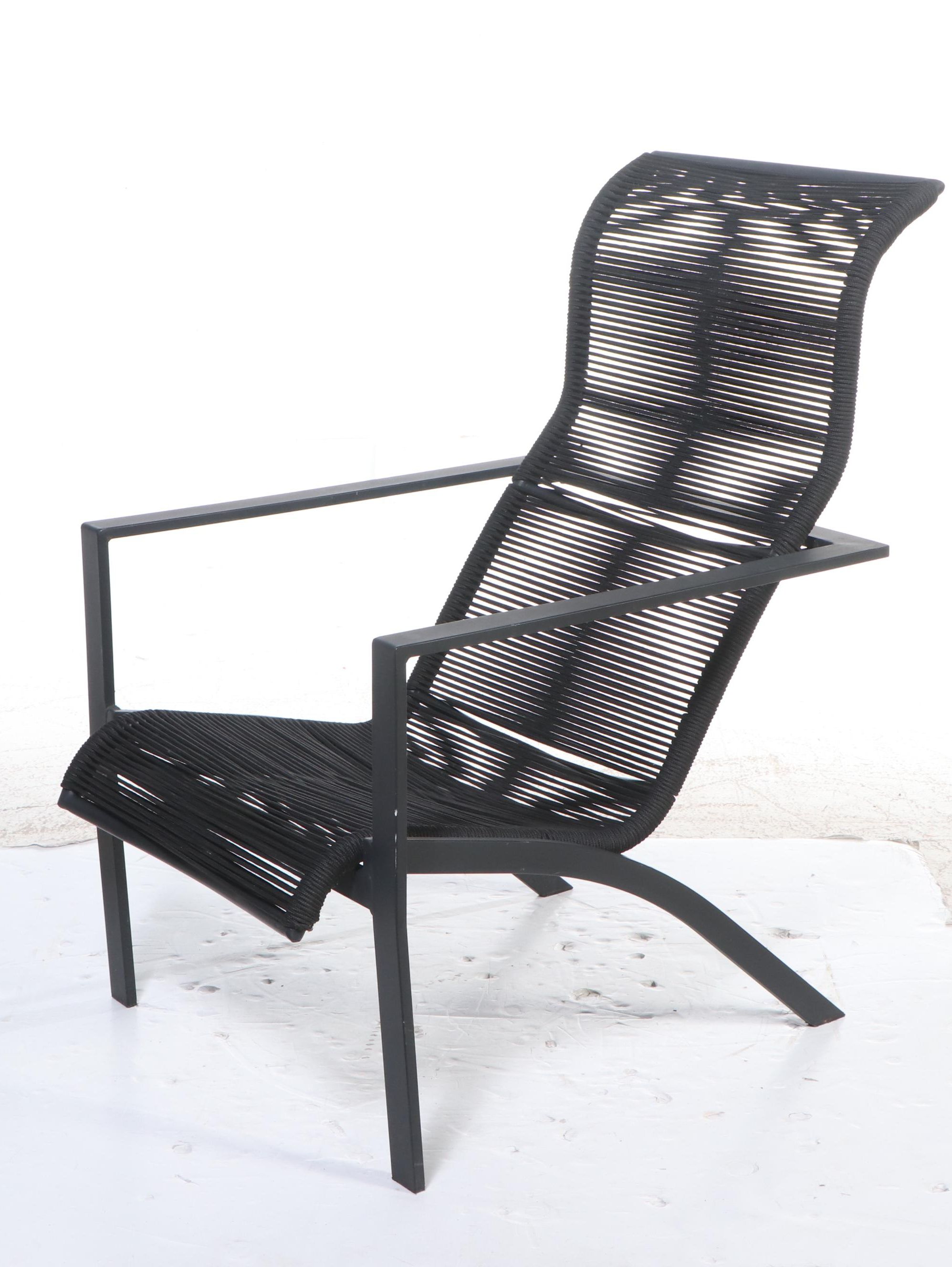 Black Corded Patio Armchair