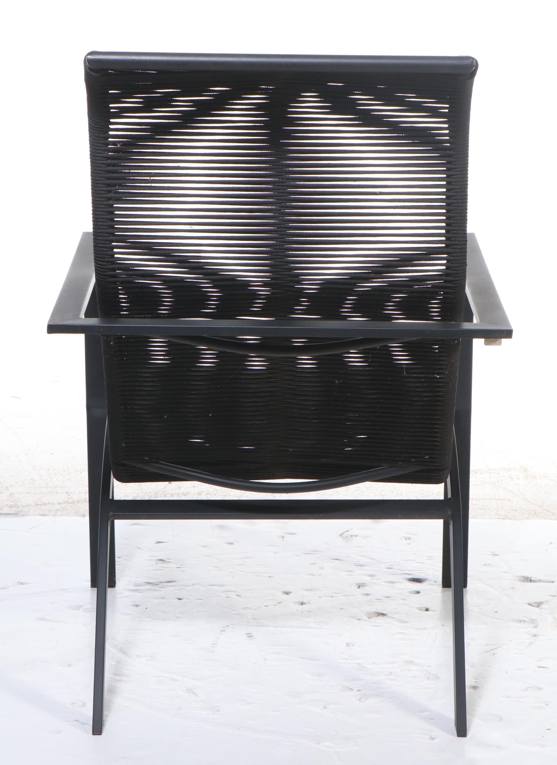 Black Corded Patio Armchair