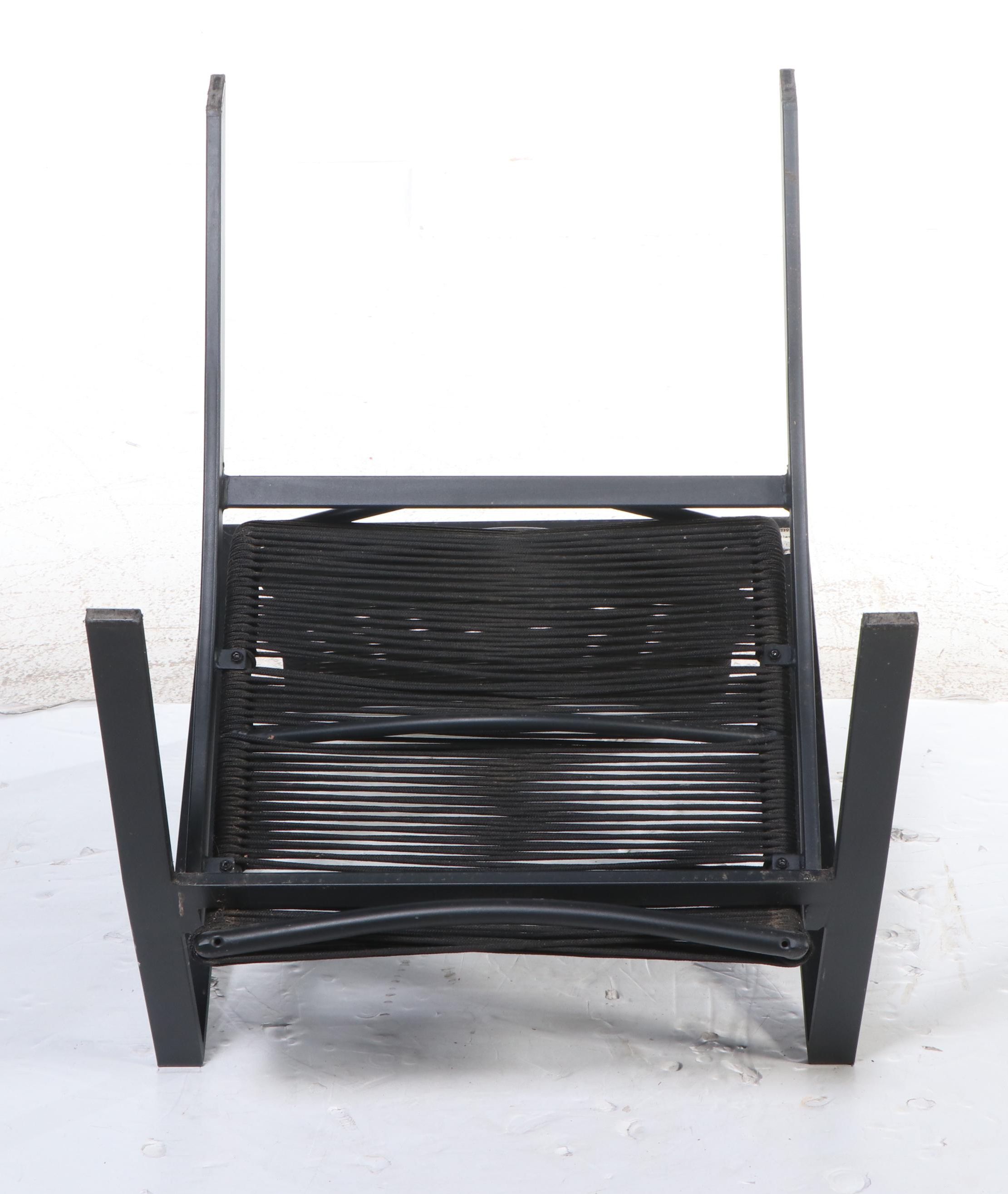 Black Corded Patio Armchair
